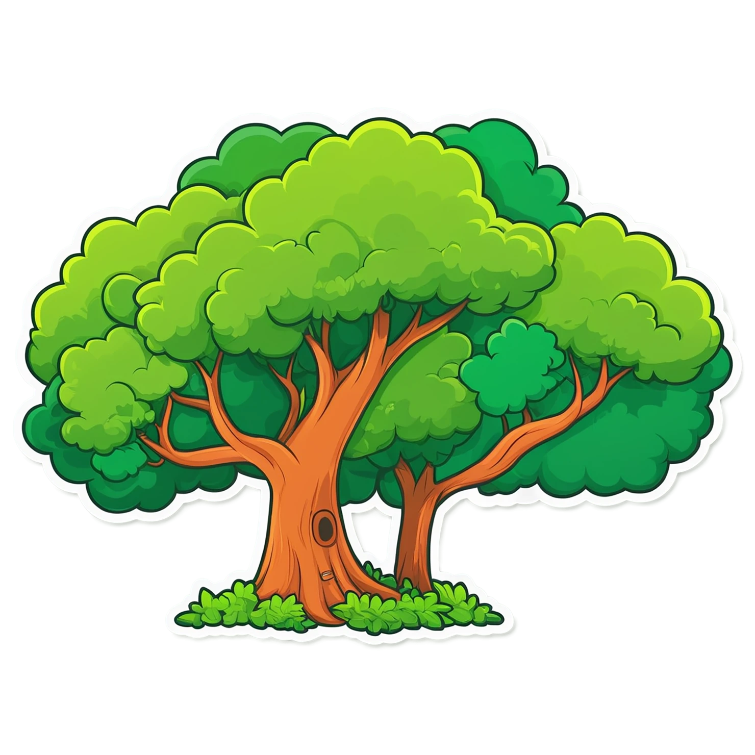 Forest cute sticker isolated on transparent background #17175