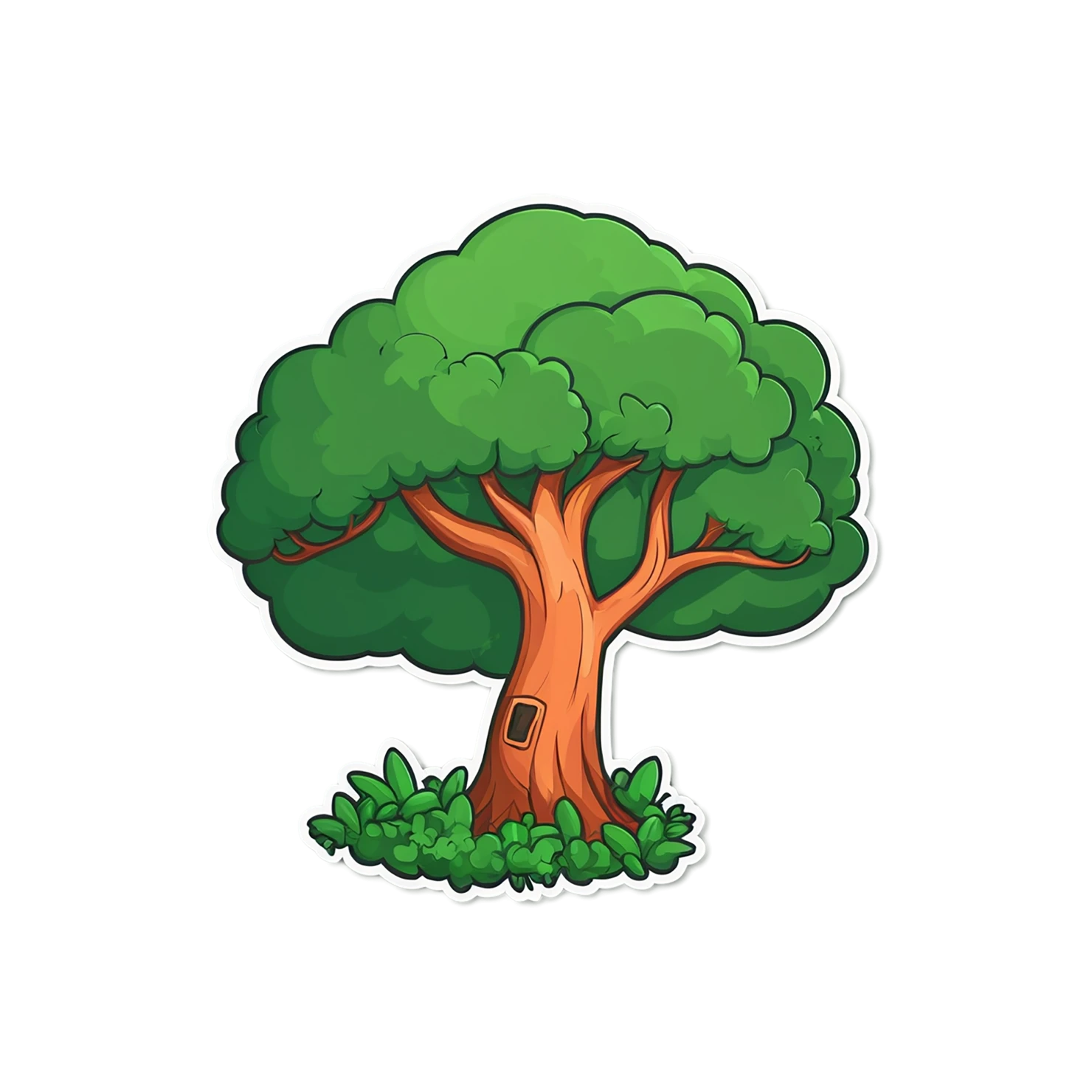 Forest cute sticker isolated on transparent background #17176