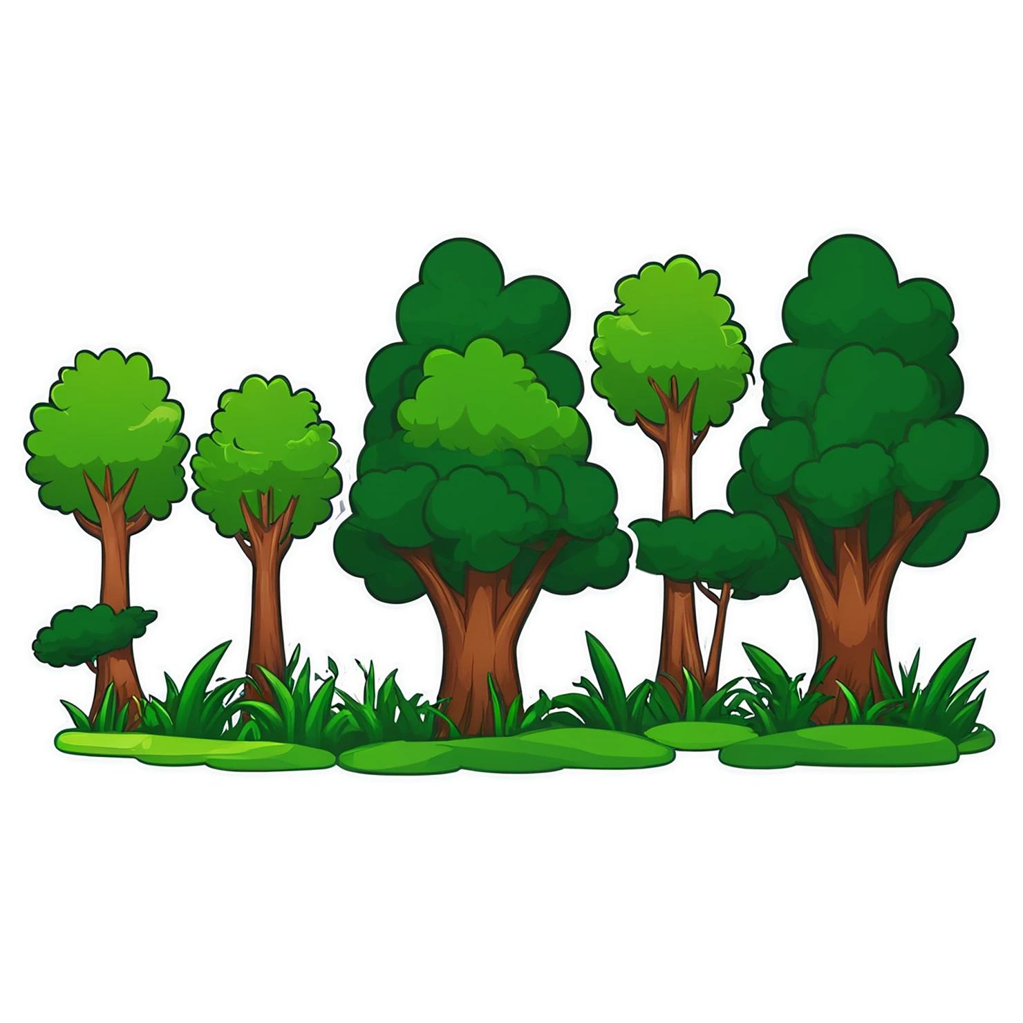 Forest cute sticker isolated on transparent background #17182