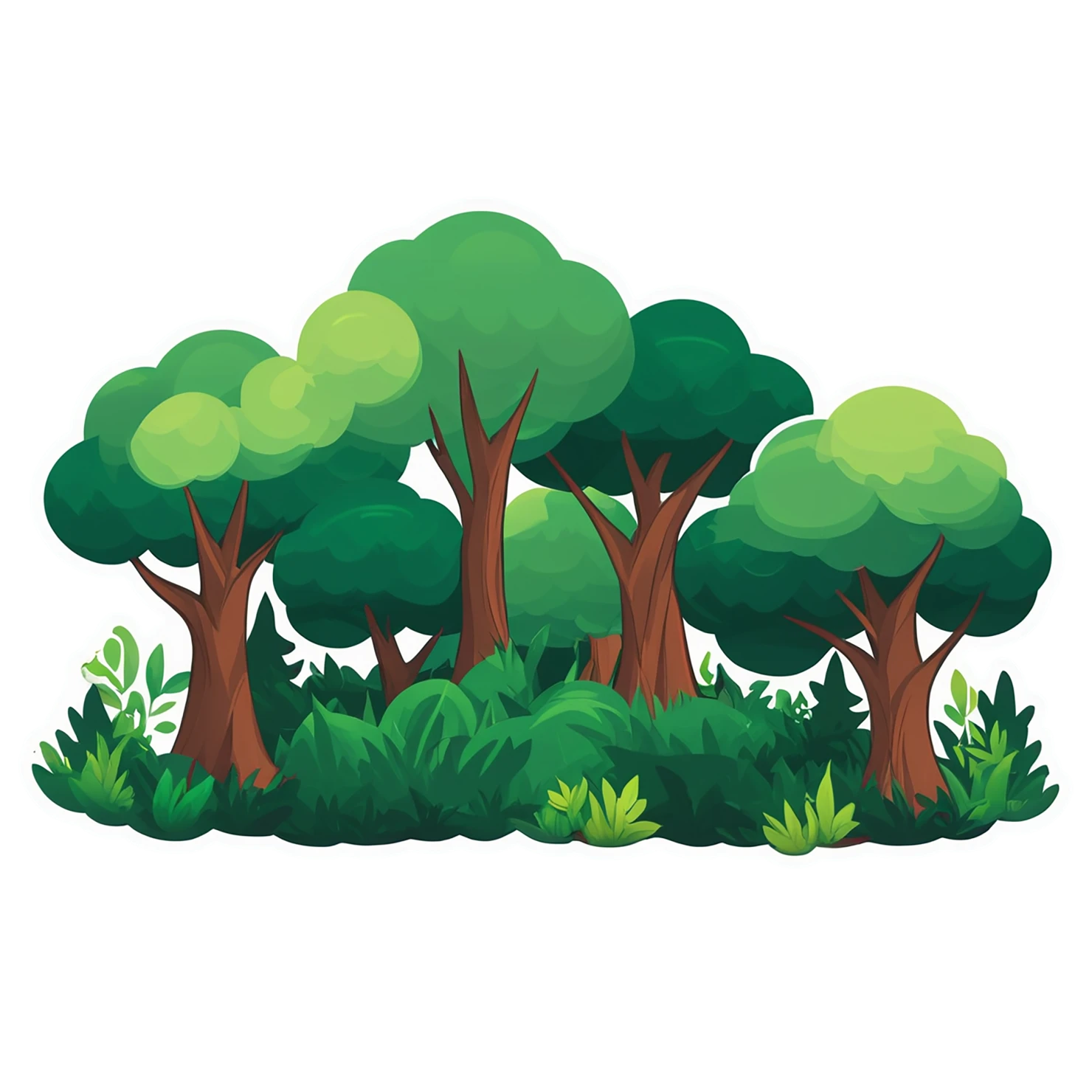 Forest cute sticker isolated on transparent background #17184