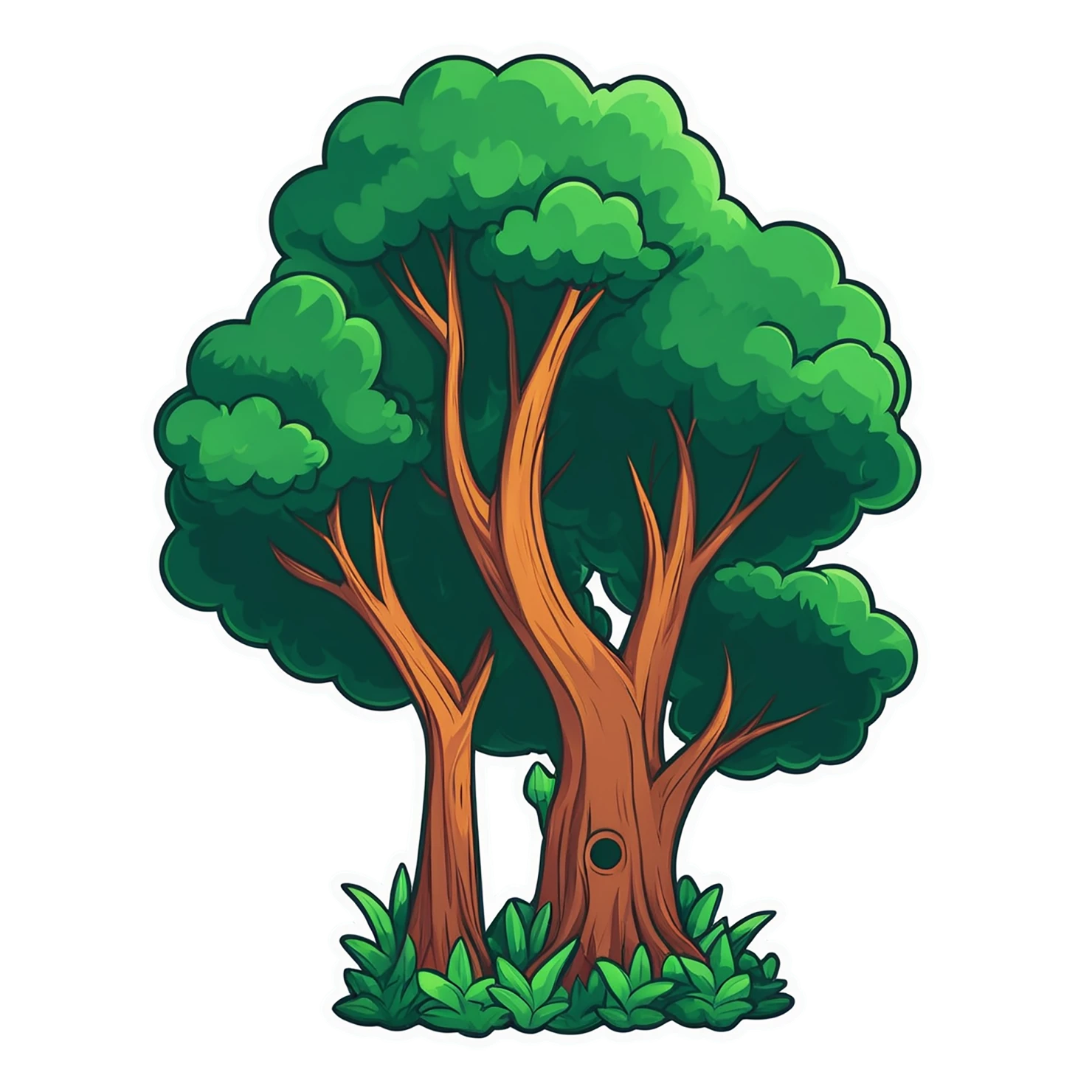 Forest cute sticker isolated on transparent background #17186