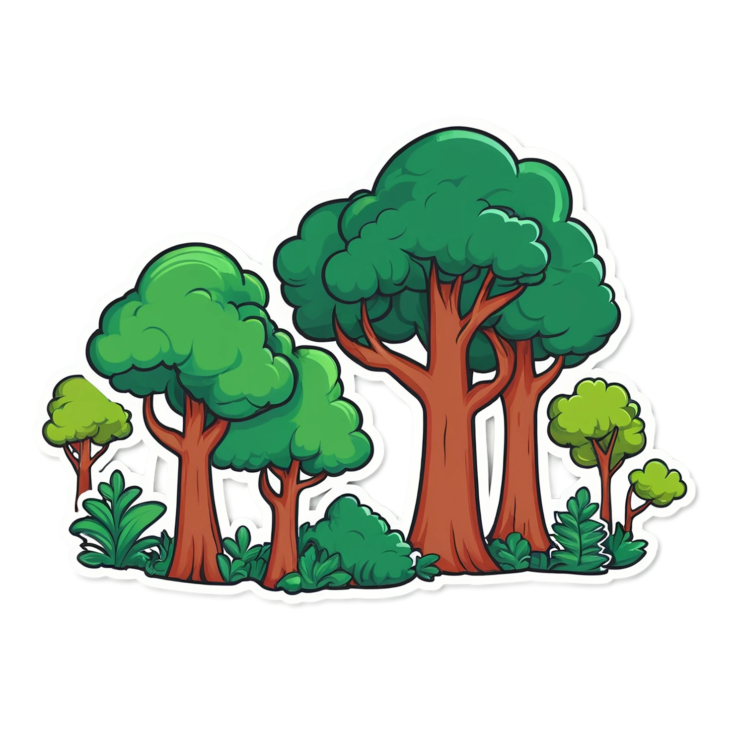 Forest cute sticker isolated on transparent background #17188