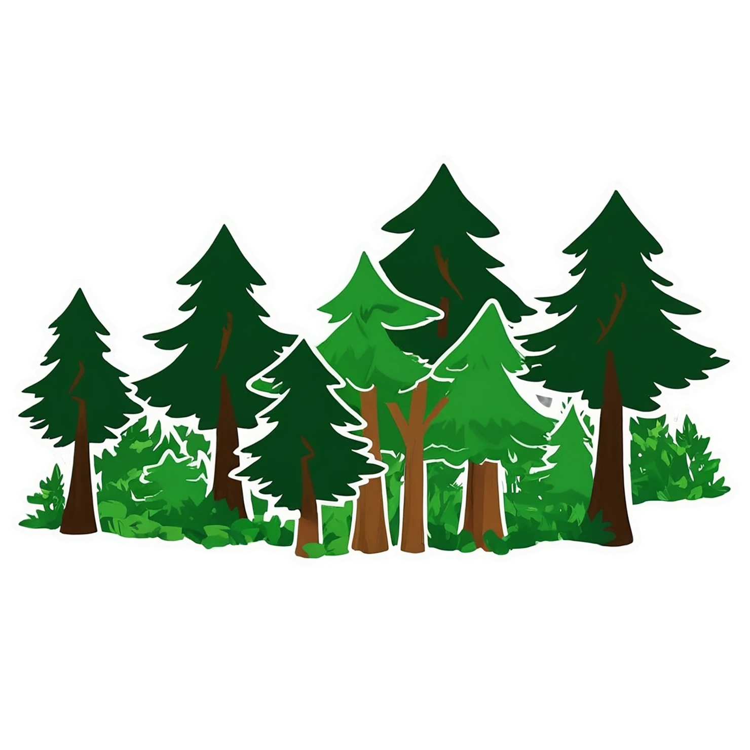 Forest cute sticker isolated on transparent background #17189