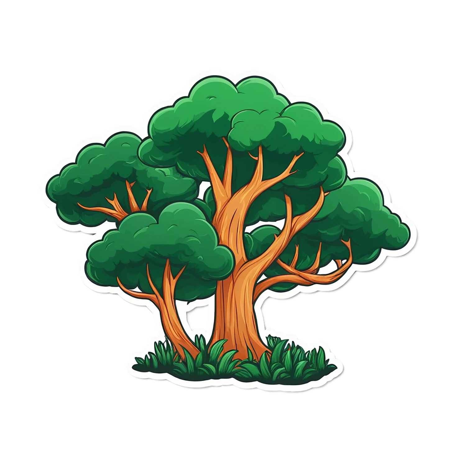 Forest cute sticker isolated on transparent background #17193