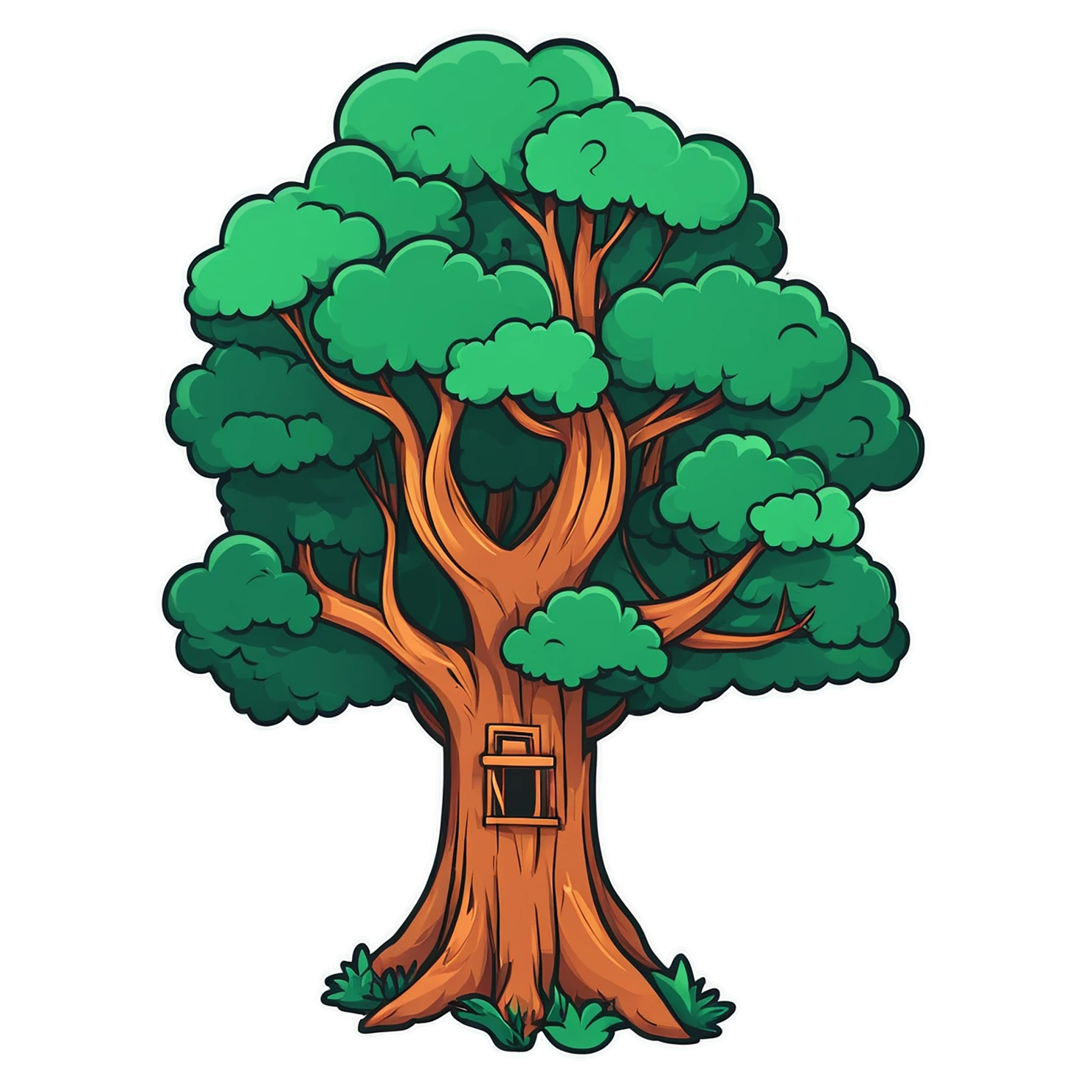 Forest cute sticker isolated on transparent background #17216