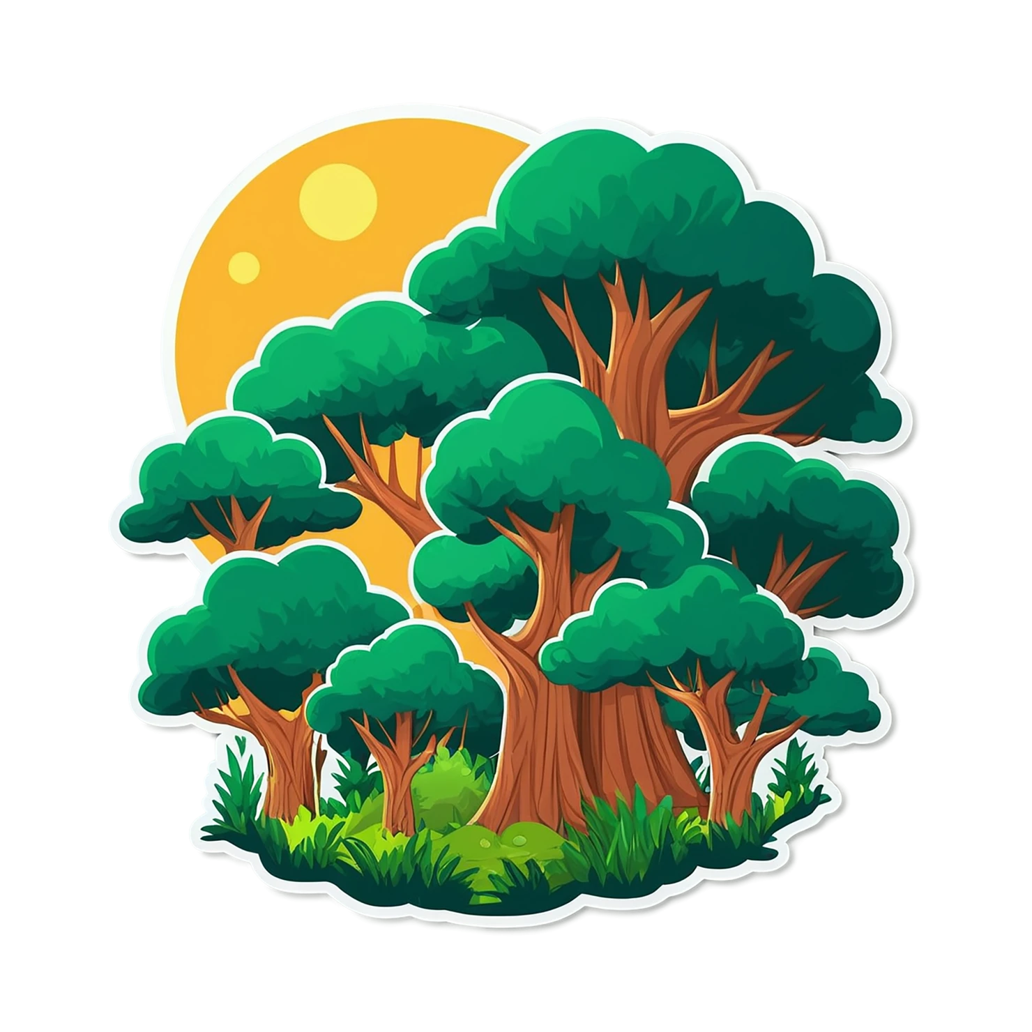 Forest cute sticker isolated on transparent background #17217