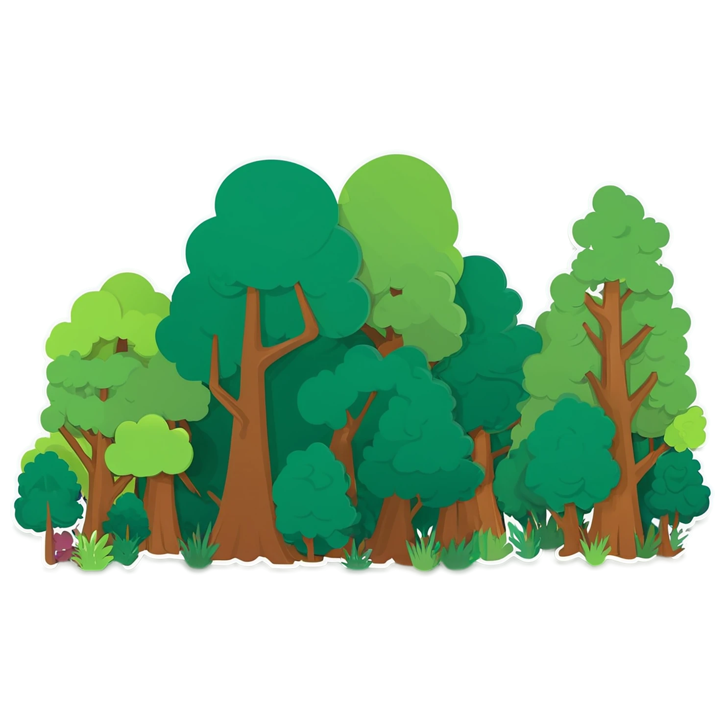 Forest cute sticker isolated on transparent background #17218