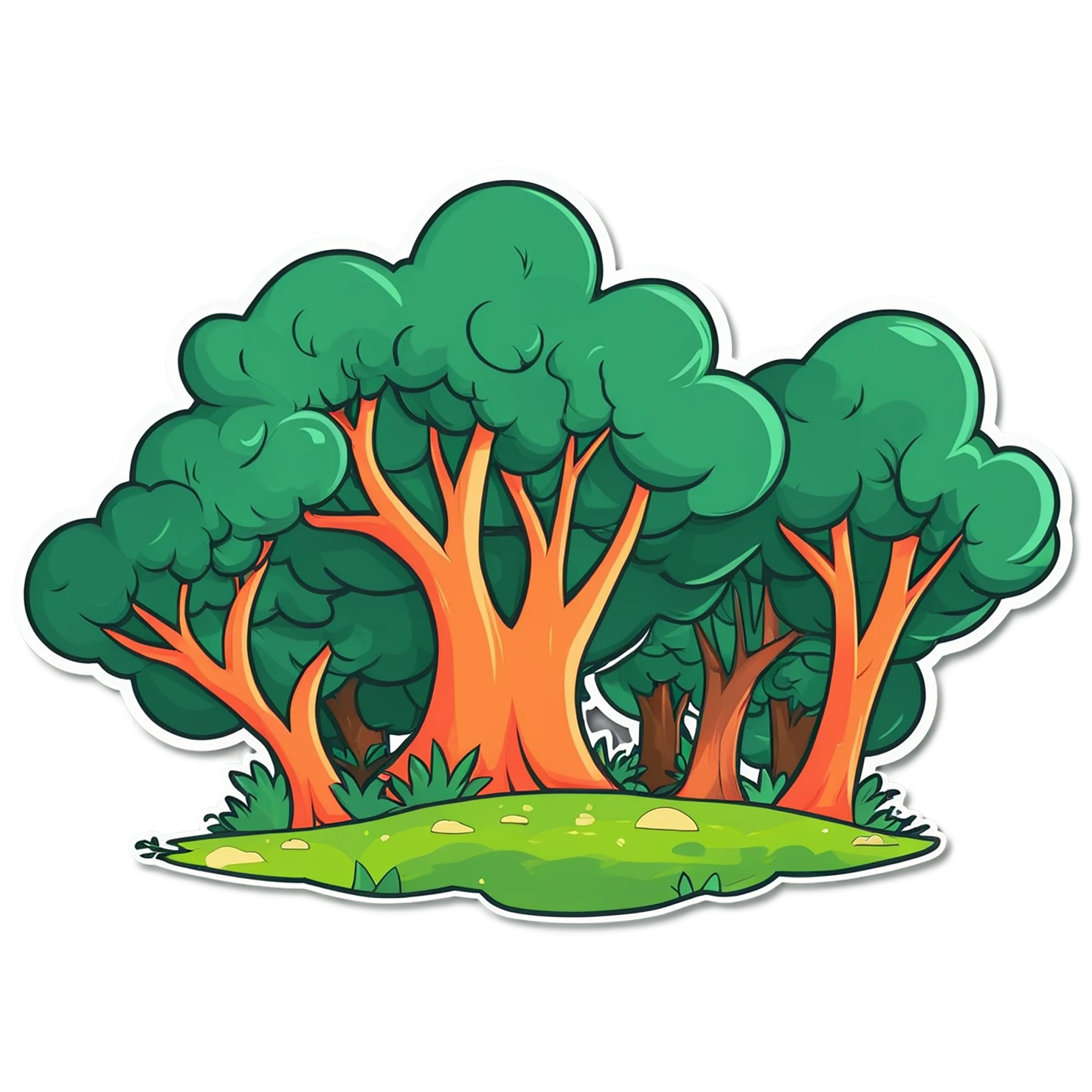 Forest cute sticker isolated on transparent background #17219