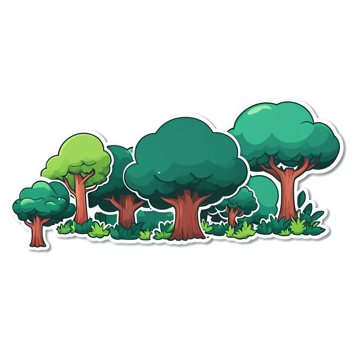 Forest cute sticker isolated on transparent background #17220