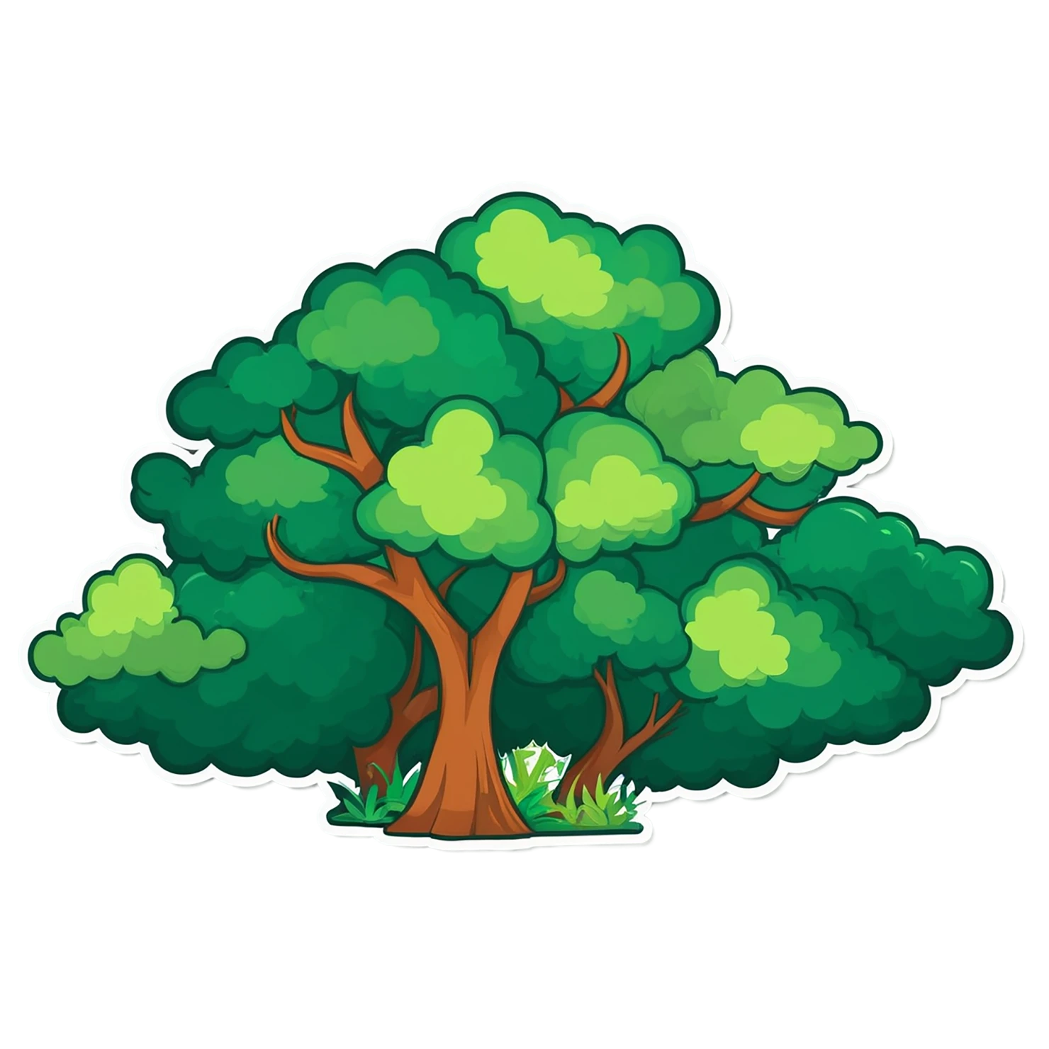 Forest cute sticker isolated on transparent background #17222
