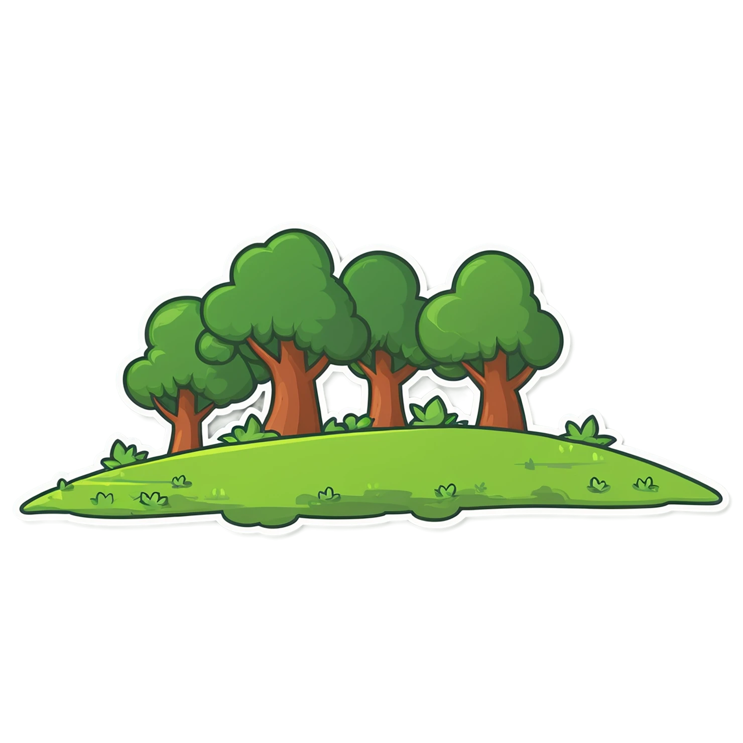 Forest cute sticker isolated on transparent background #17223