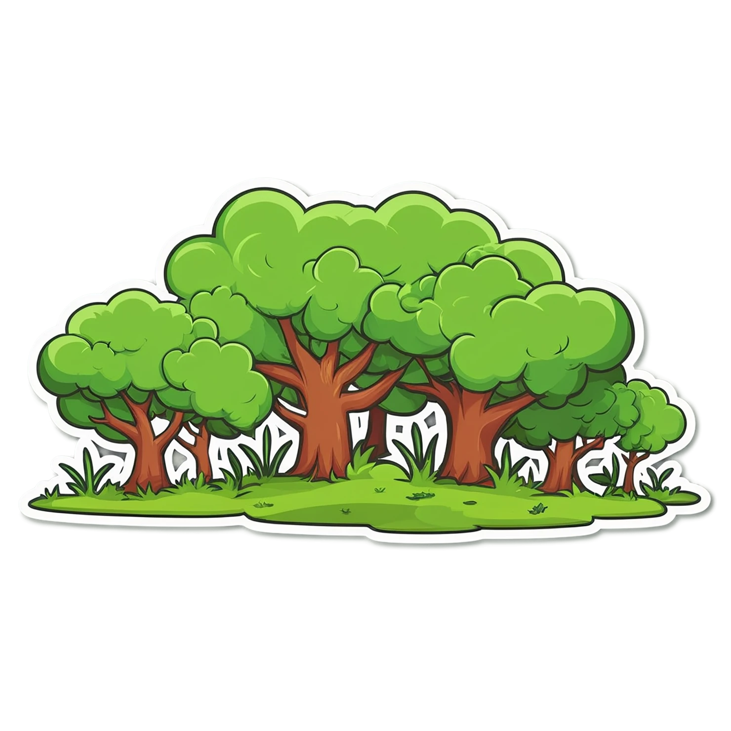 Forest cute sticker isolated on transparent background #17224