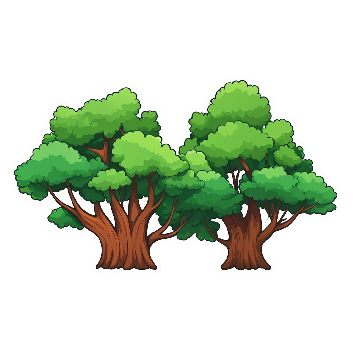 Forest cute sticker isolated on transparent background #17226