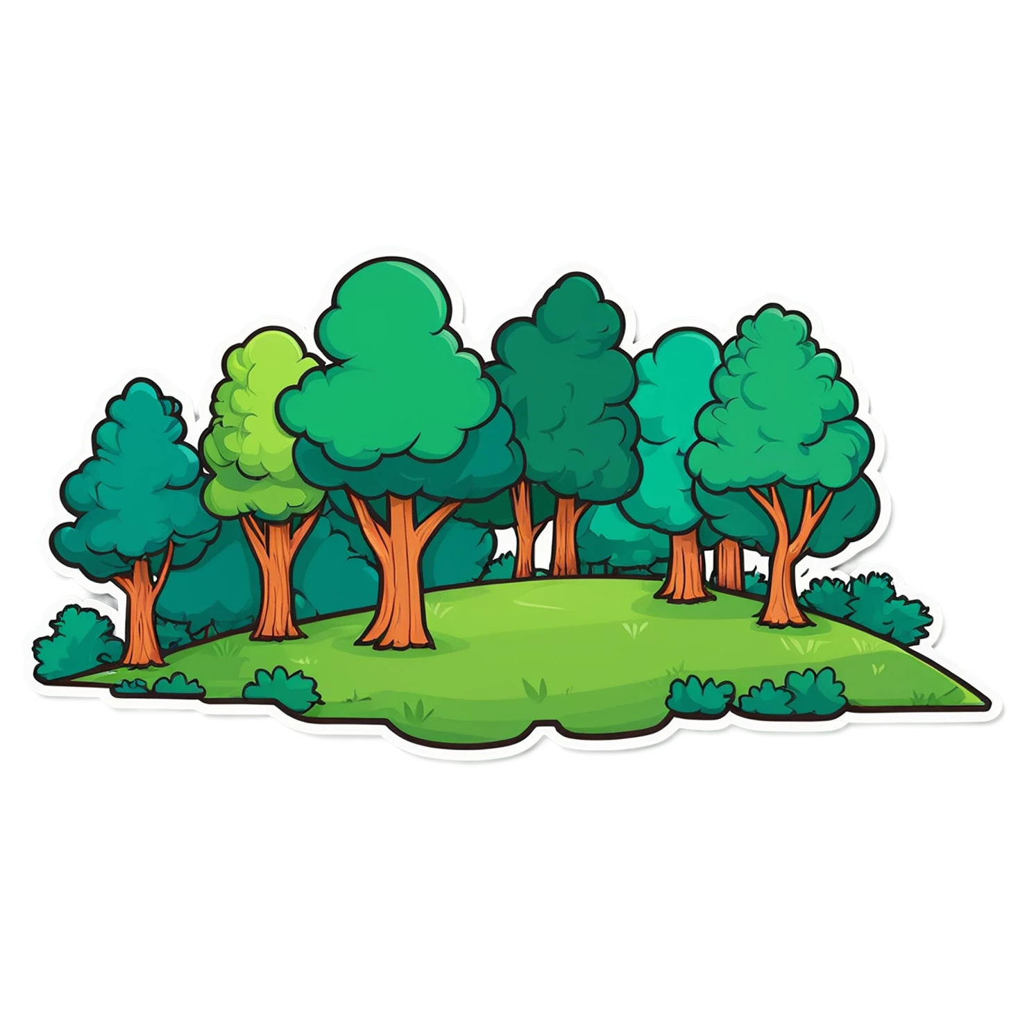 Forest cute sticker isolated on transparent background #17227