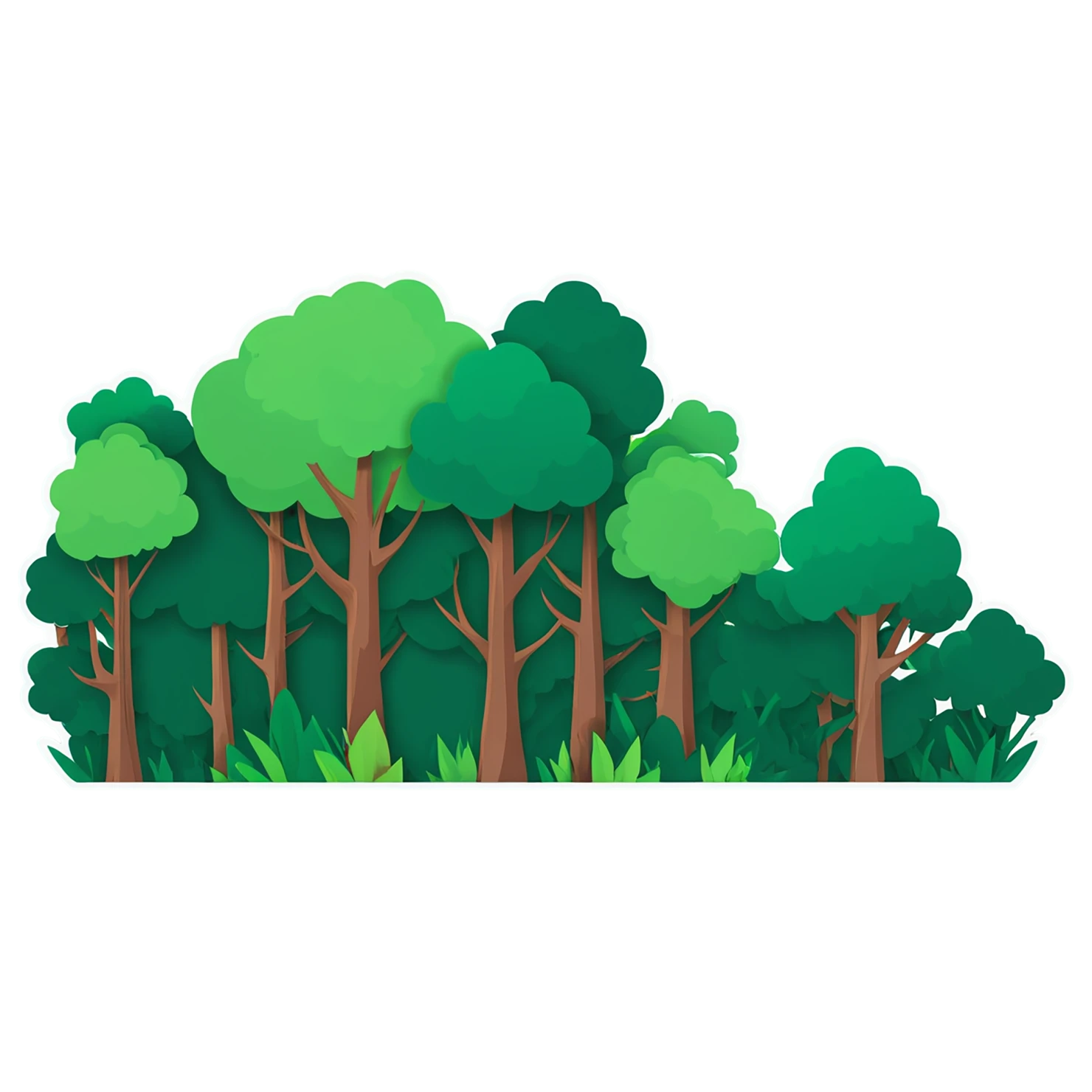 Forest cute sticker isolated on transparent background #17230