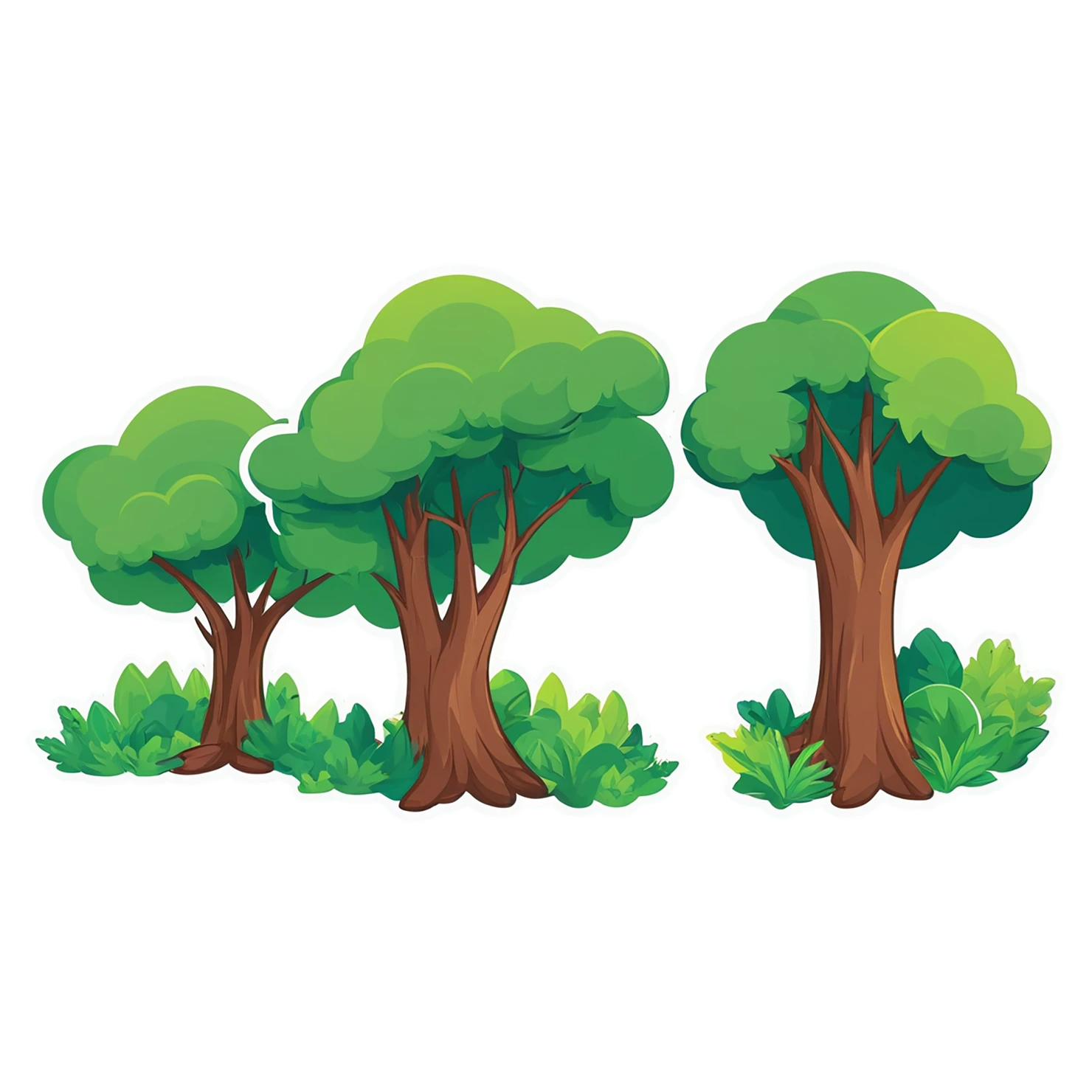 Forest cute sticker isolated on transparent background #17232