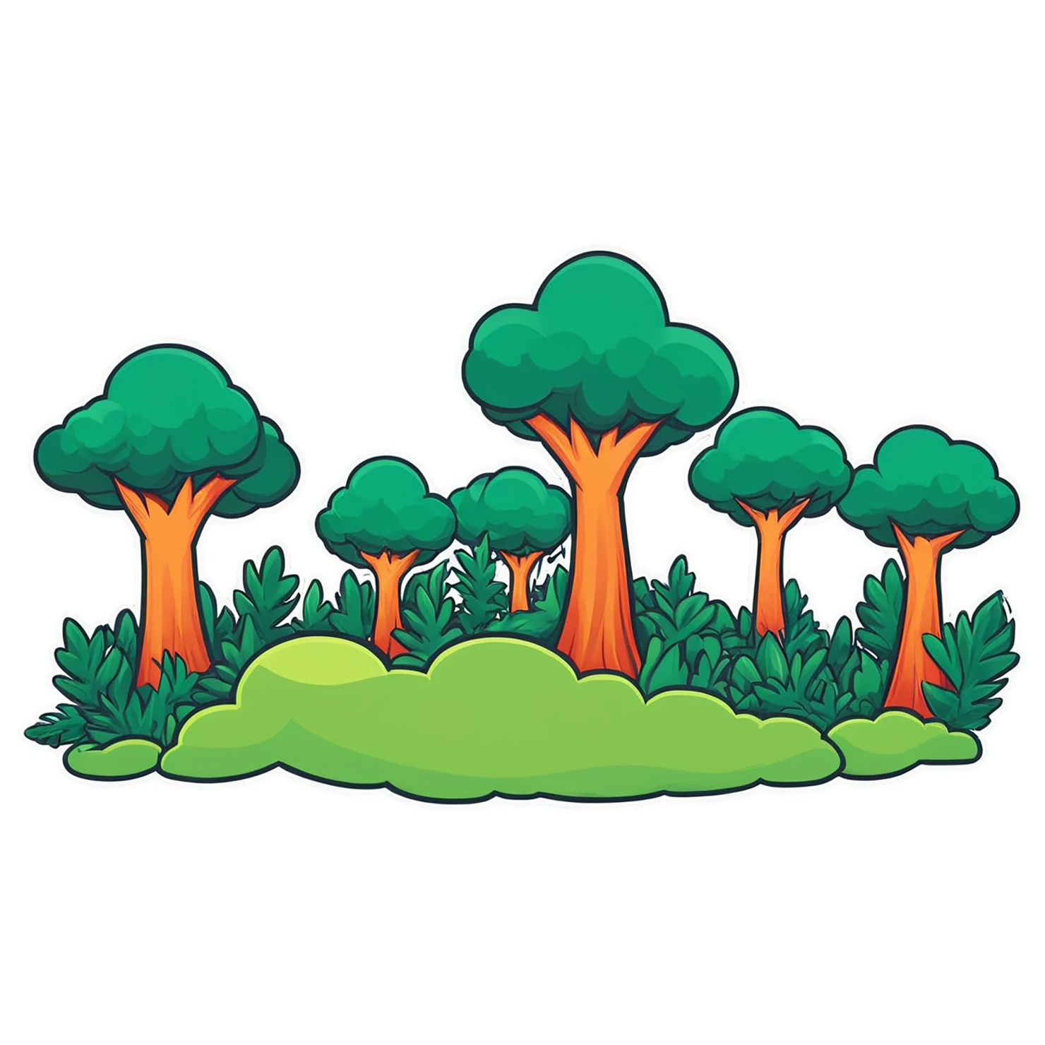 Forest cute sticker isolated on transparent background #17235