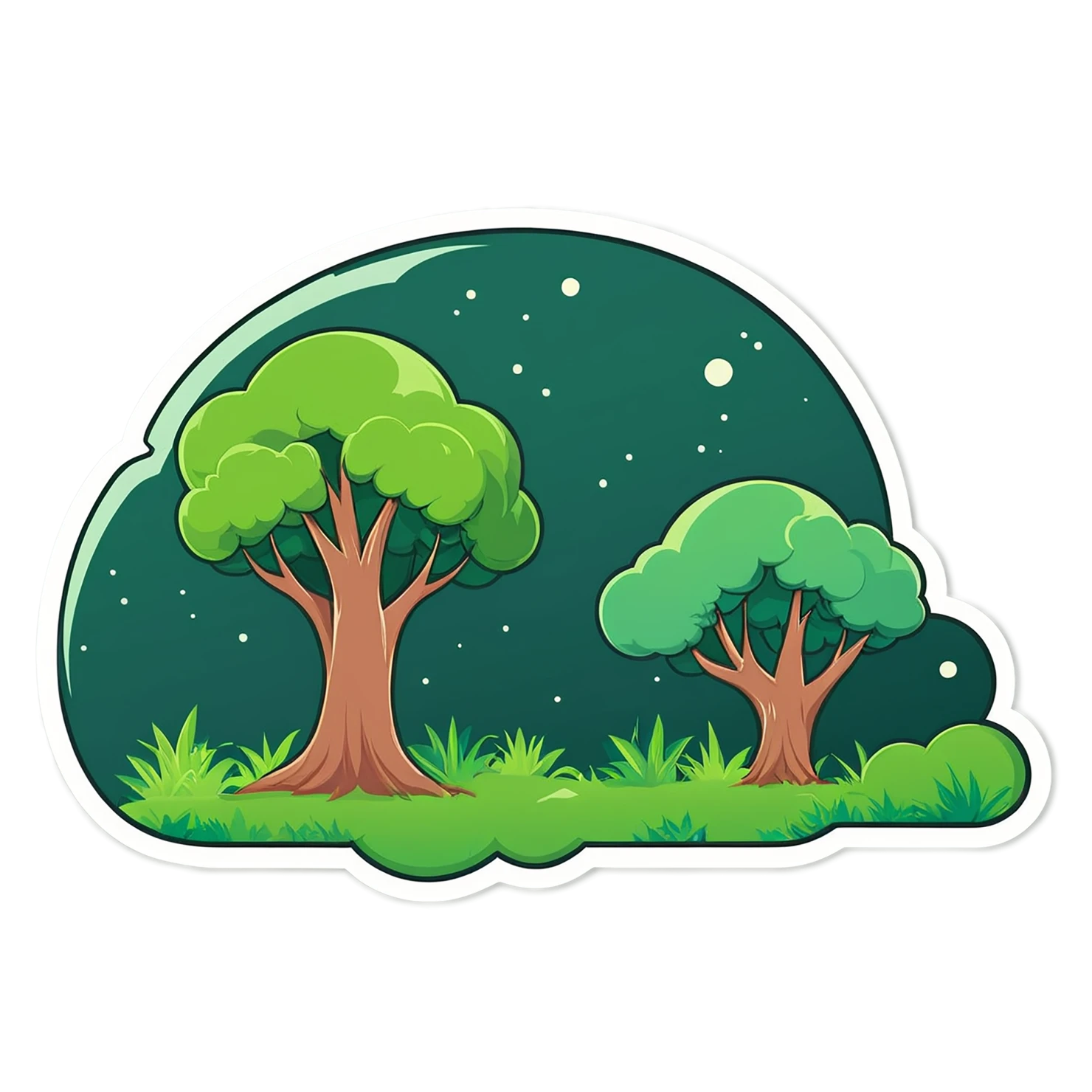 Forest cute sticker isolated on transparent background #17238