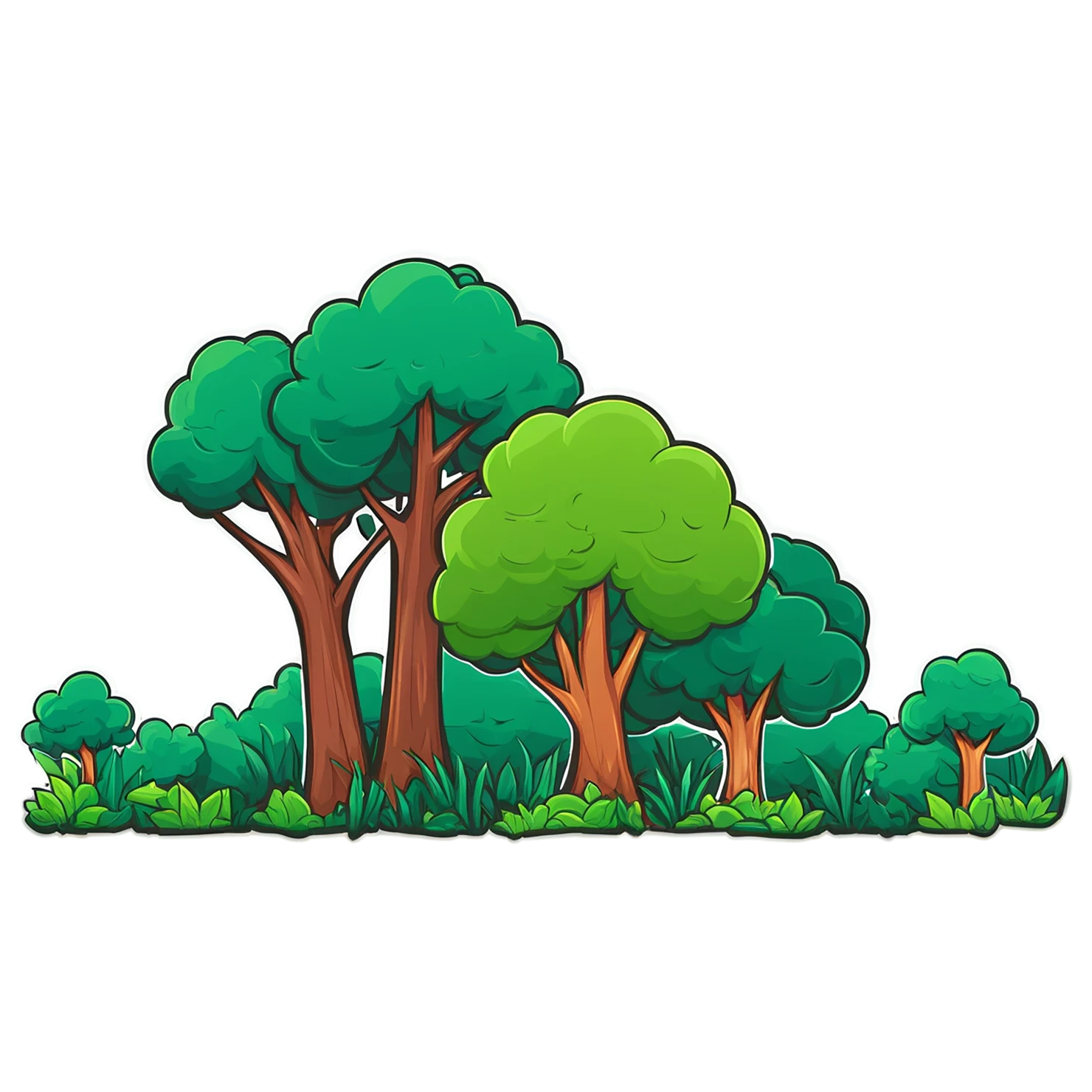 Forest cute sticker isolated on transparent background #17239