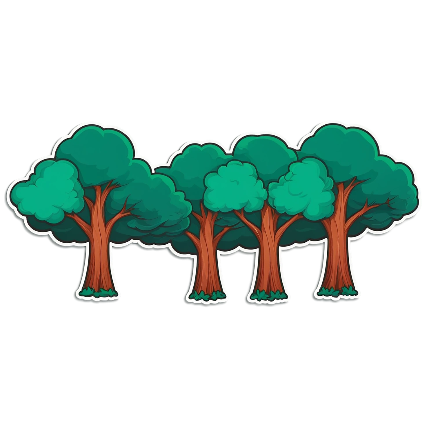 Forest cute sticker isolated on transparent background #17240