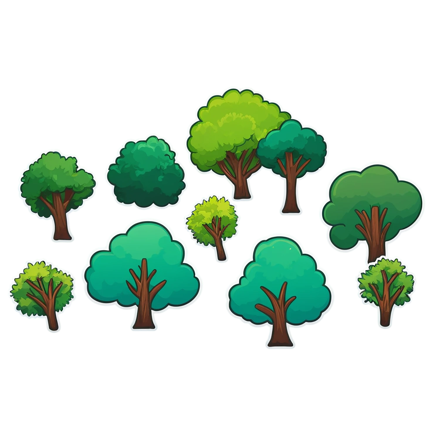 Forest cute sticker isolated on transparent background #17246