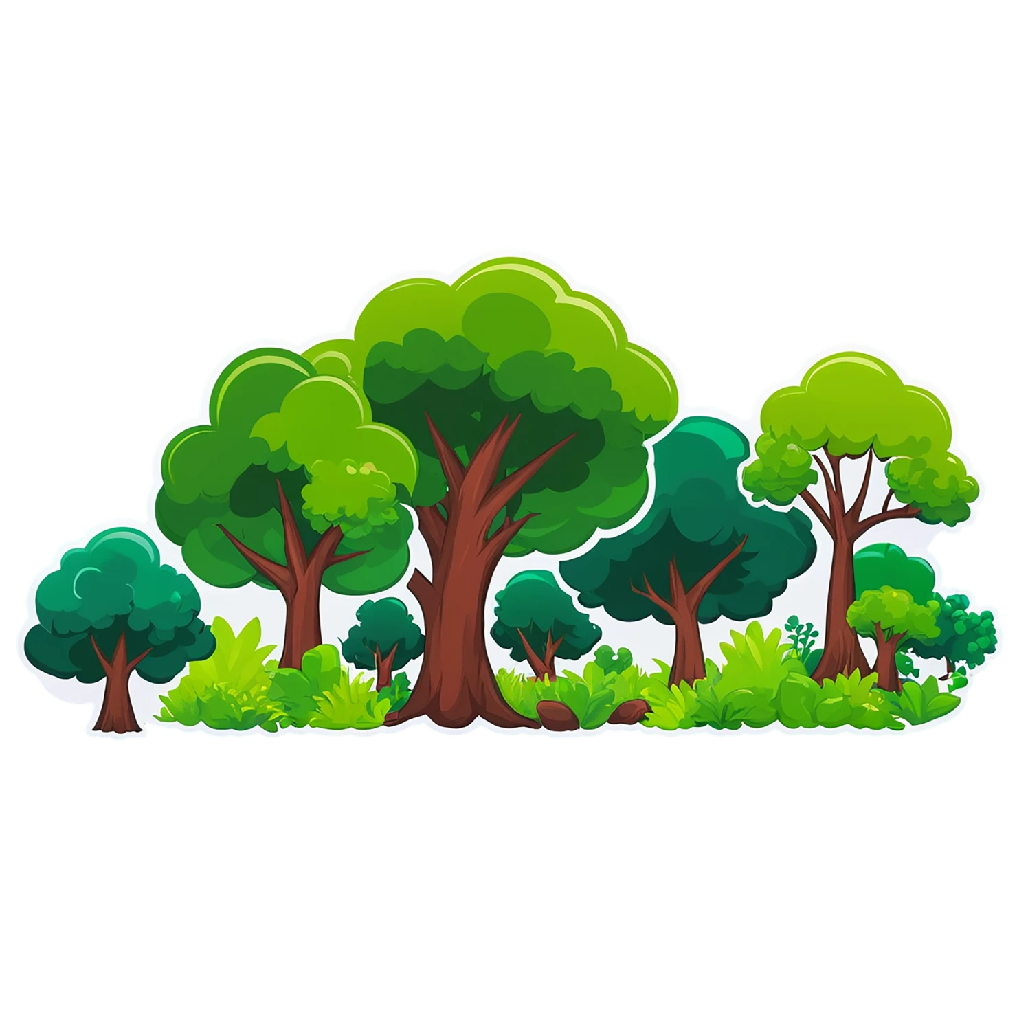Forest cute sticker isolated on transparent background #17249