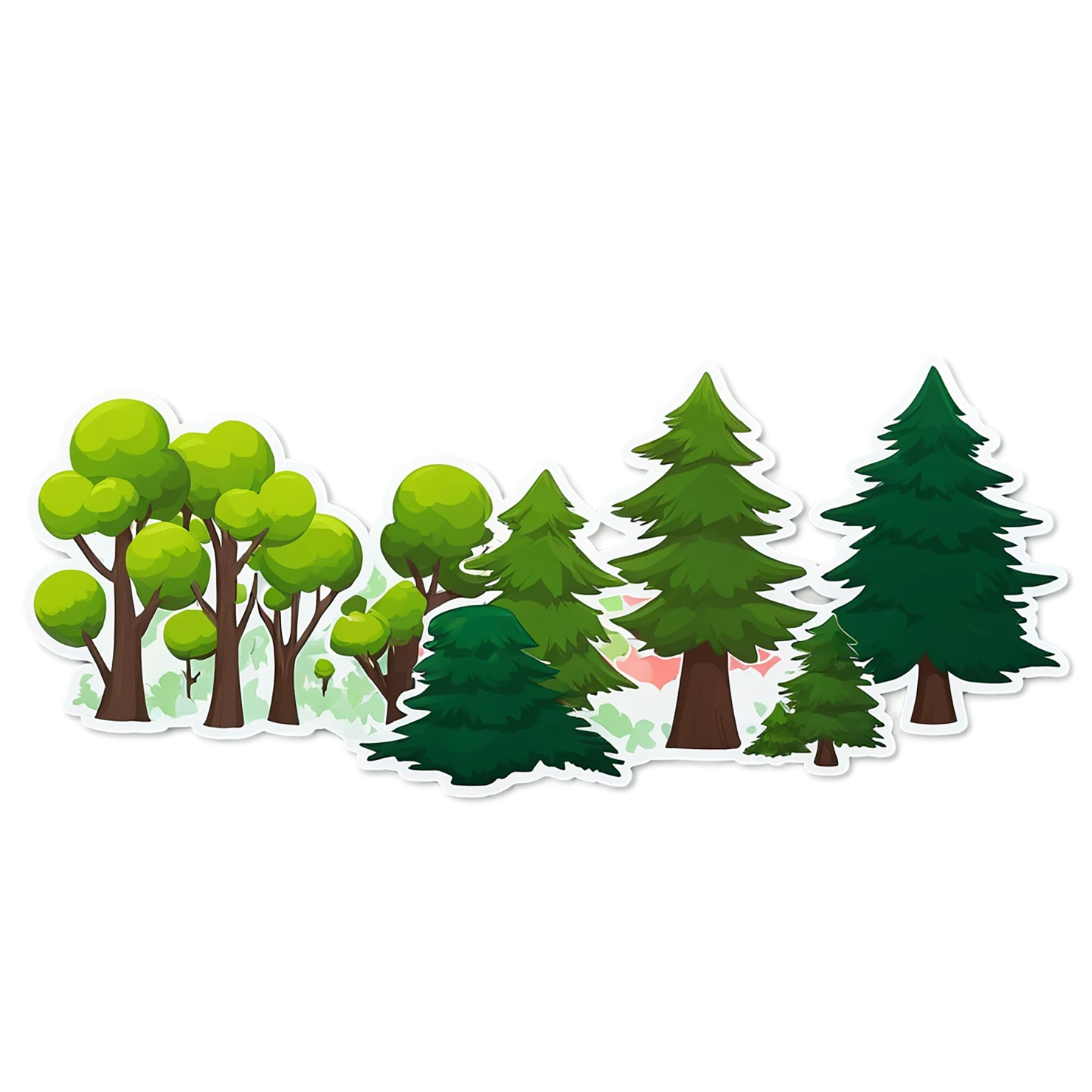 Forest cute sticker isolated on transparent background #17250