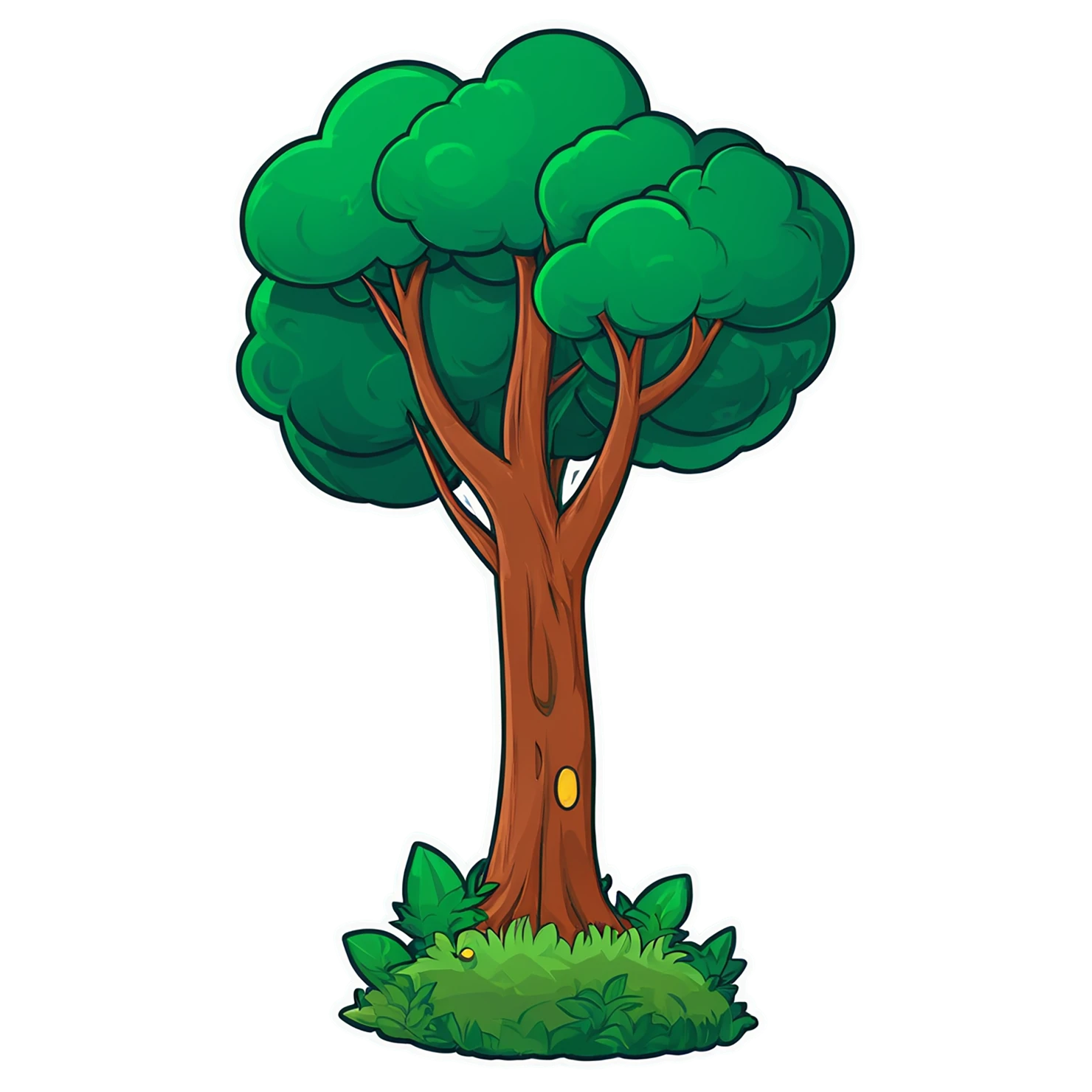Forest cute sticker isolated on transparent background #17251