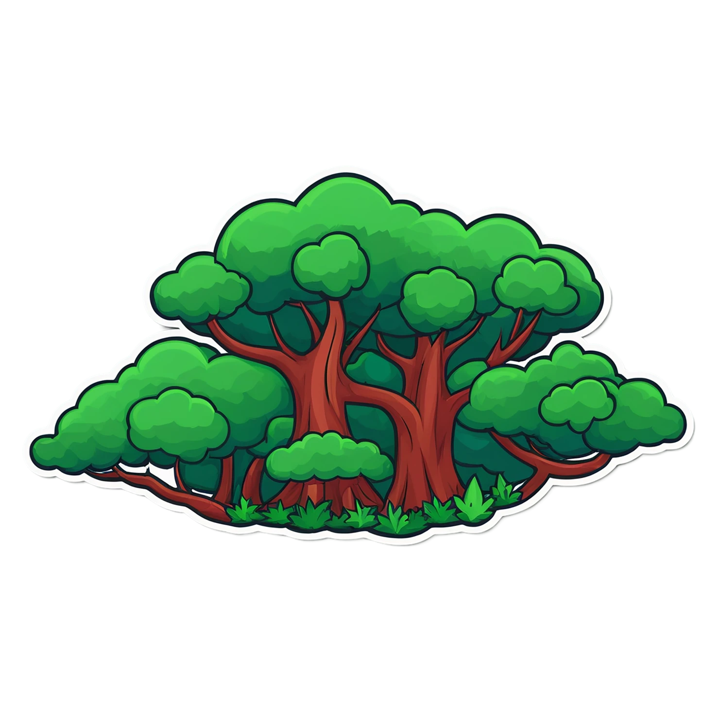 Forest cute sticker isolated on transparent background #17253