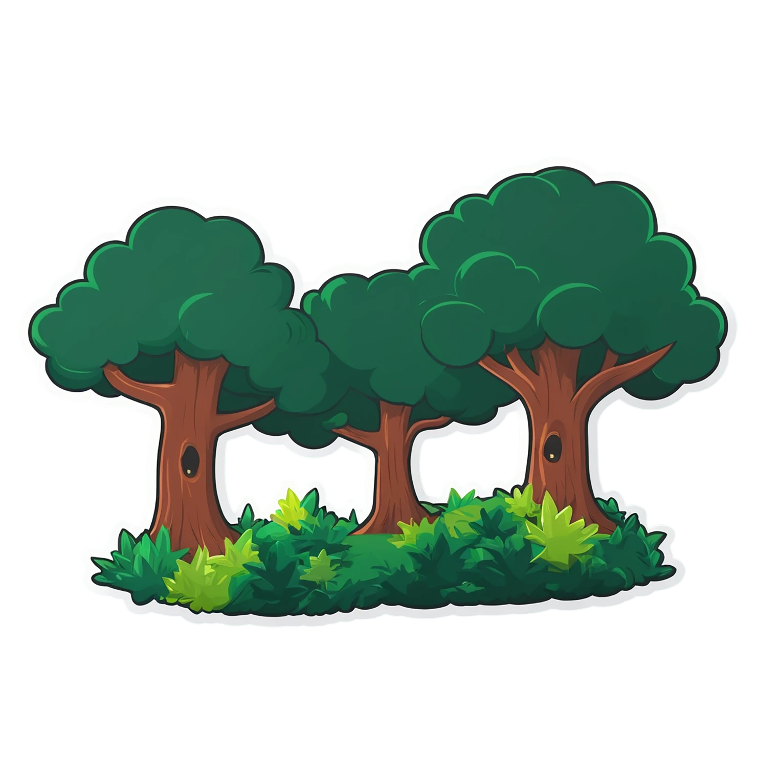 Forest cute sticker isolated on transparent background #17255