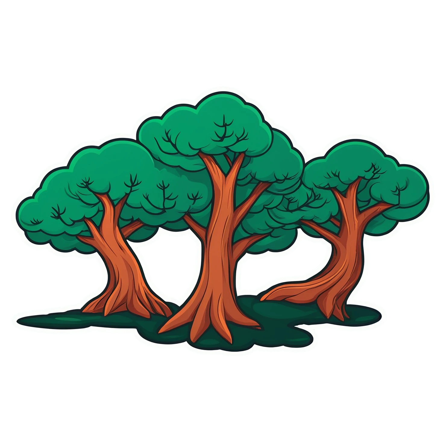 Forest cute sticker isolated on transparent background #17257