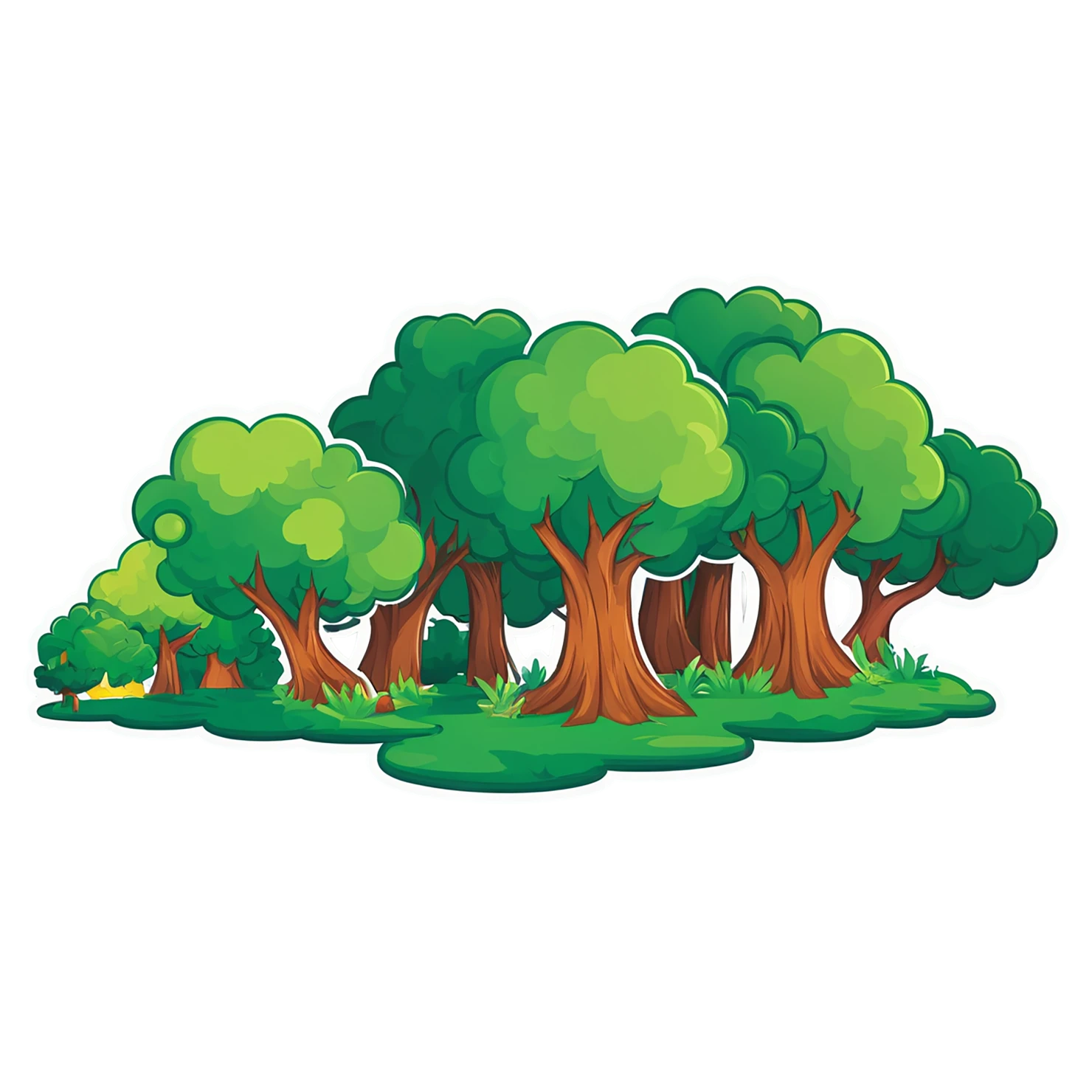 Forest cute sticker isolated on transparent background #17258