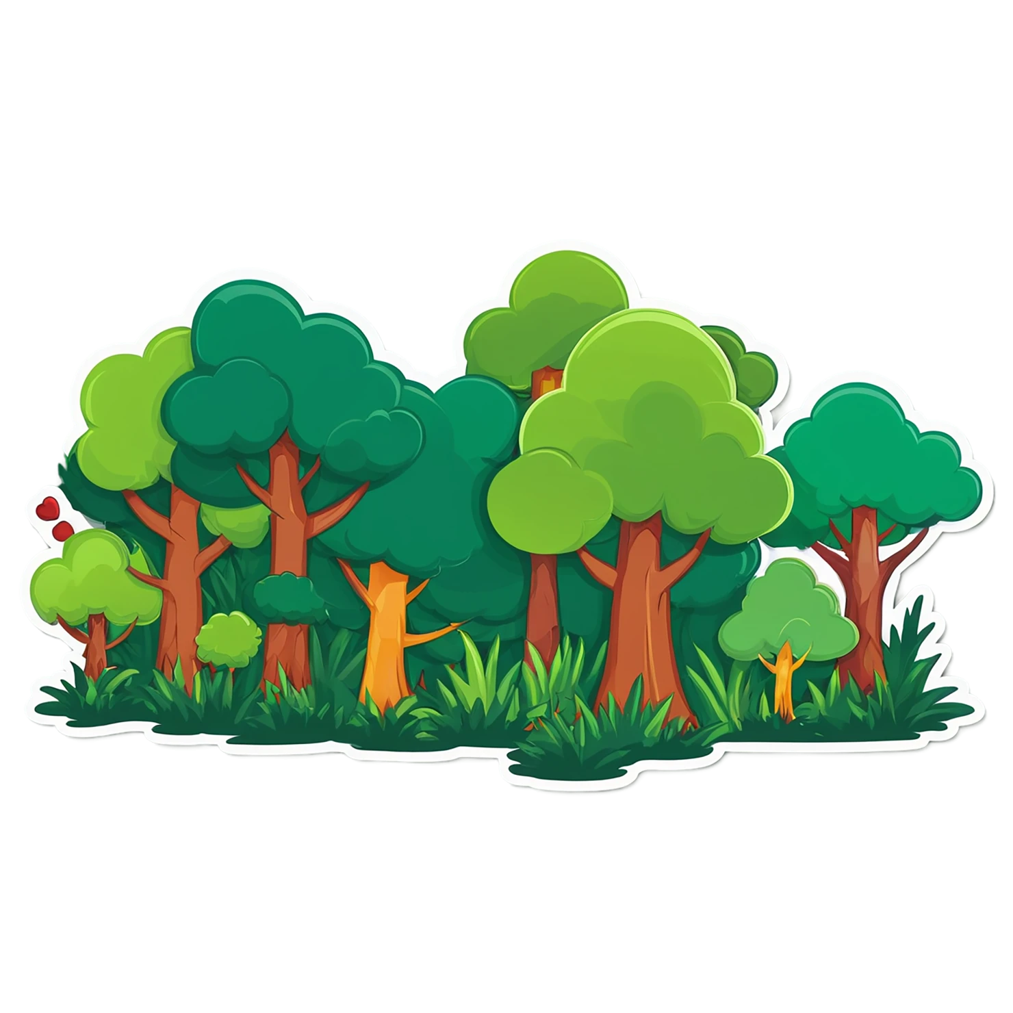 Forest cute sticker isolated on transparent background #17260