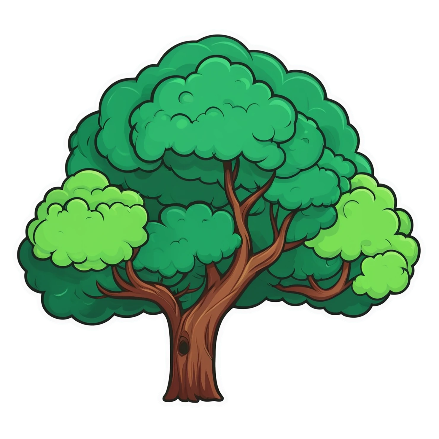 Forest cute sticker isolated on transparent background #17265