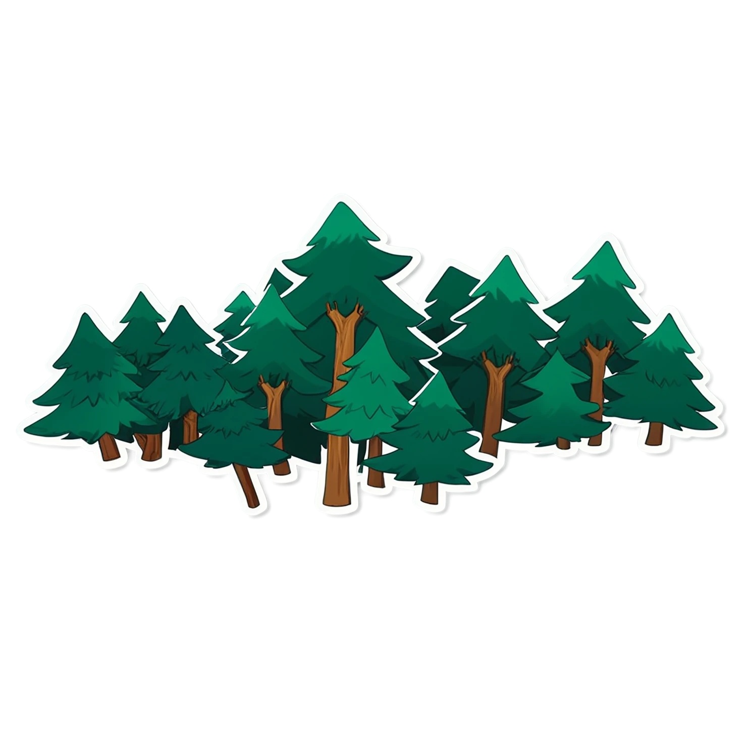 Forest cute sticker isolated on transparent background #17266