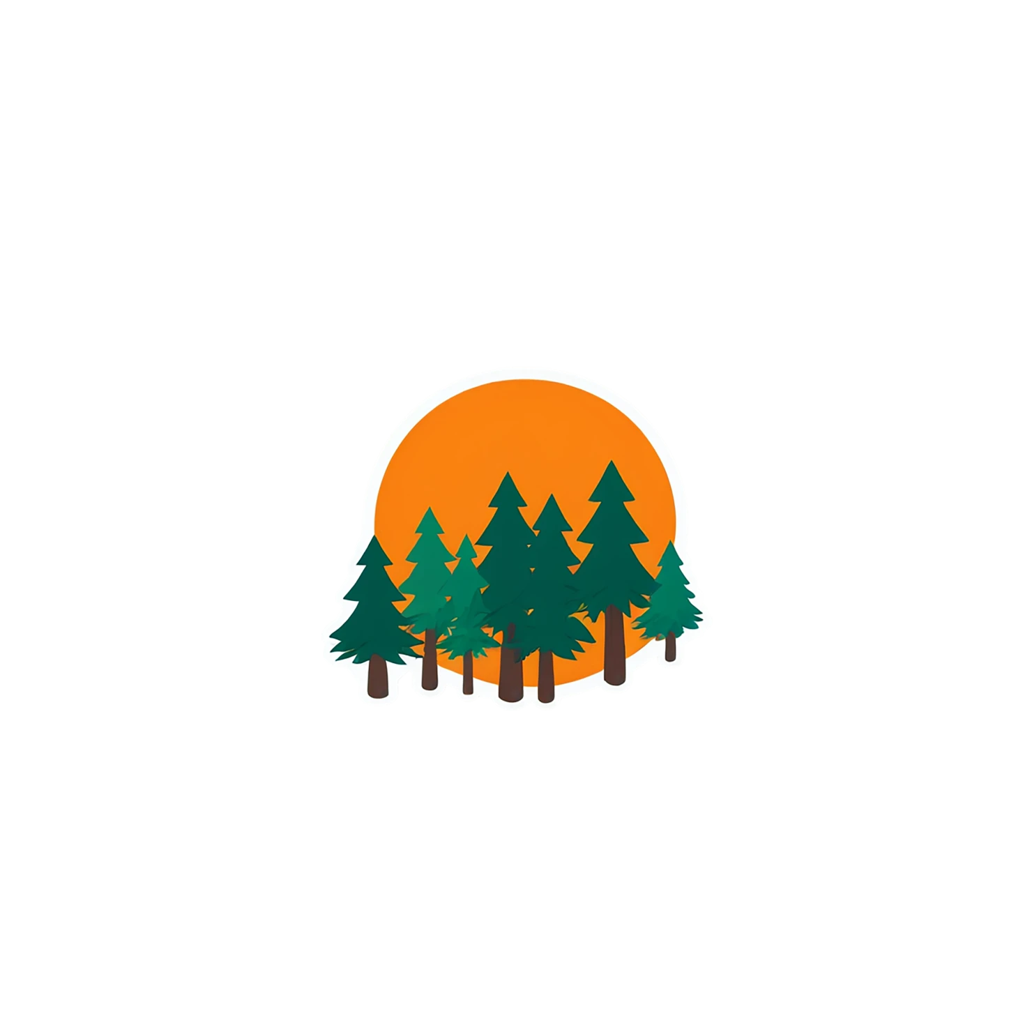 Forest cute sticker isolated on transparent background #17268