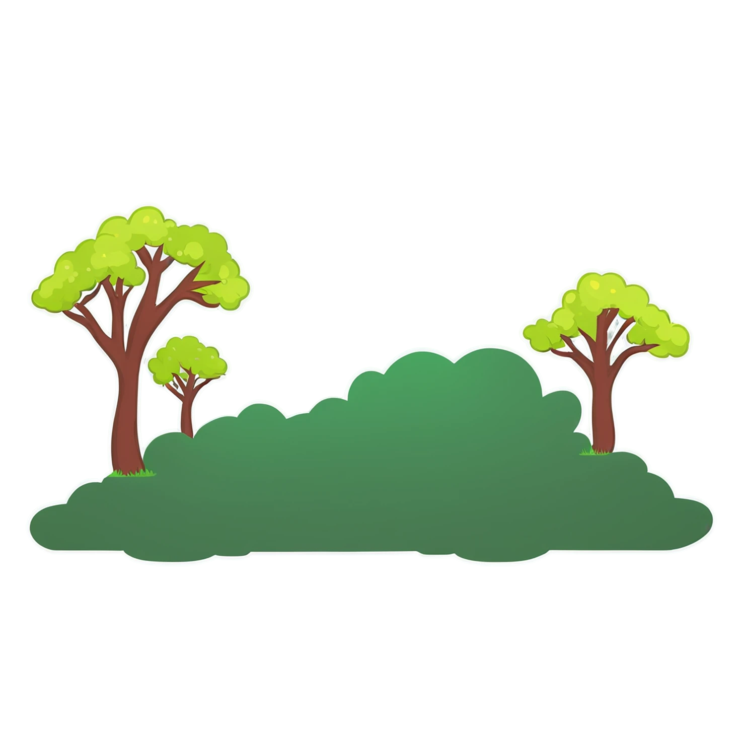 Forest cute sticker isolated on transparent background #17269
