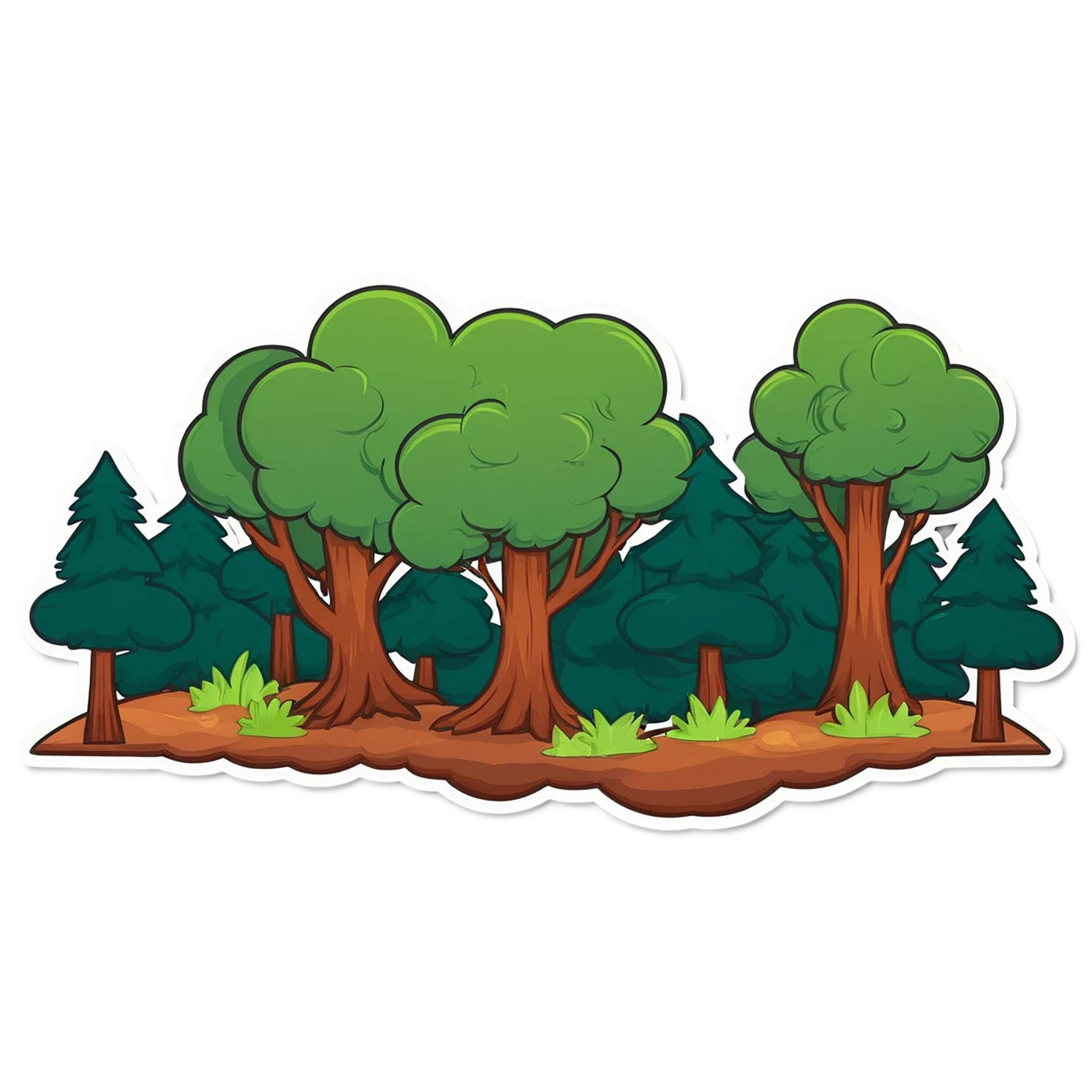 Forest cute sticker isolated on transparent background #17271