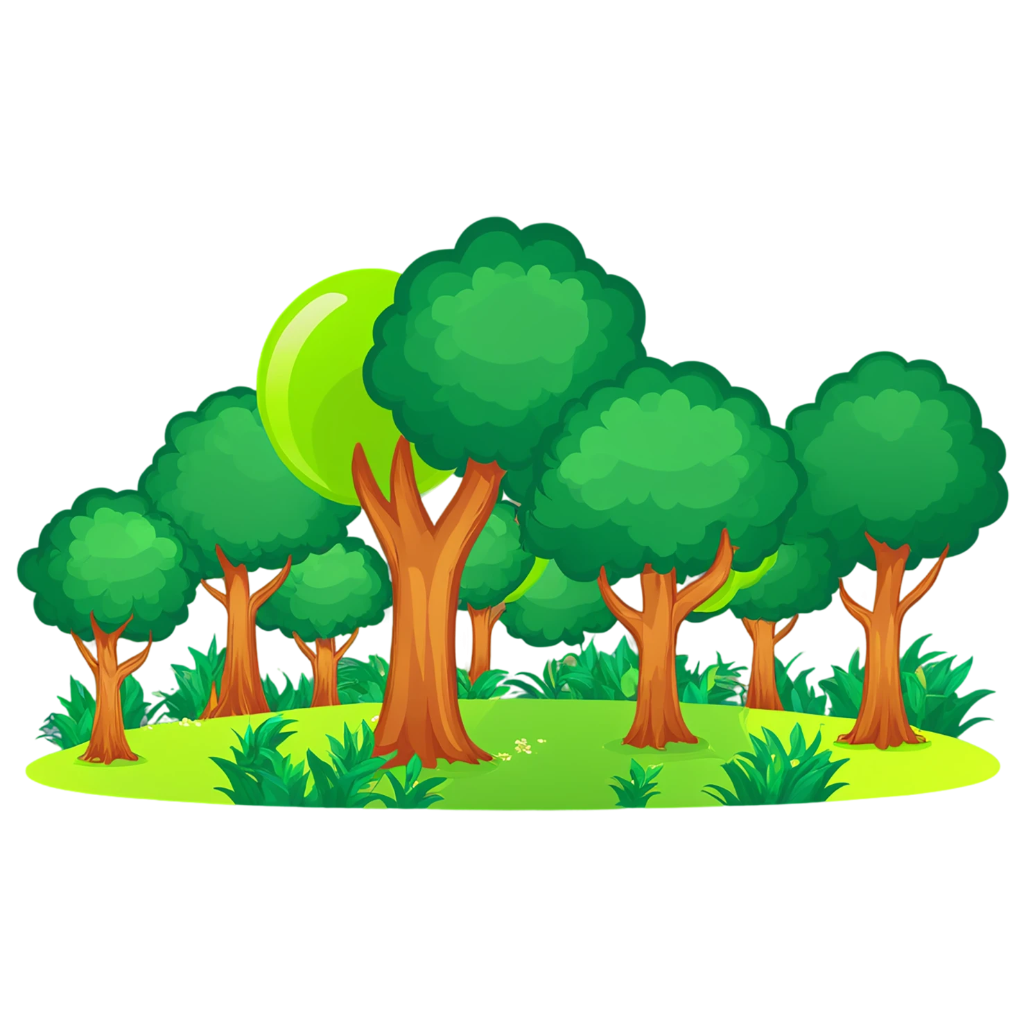 Forest cute sticker isolated on transparent background #17275