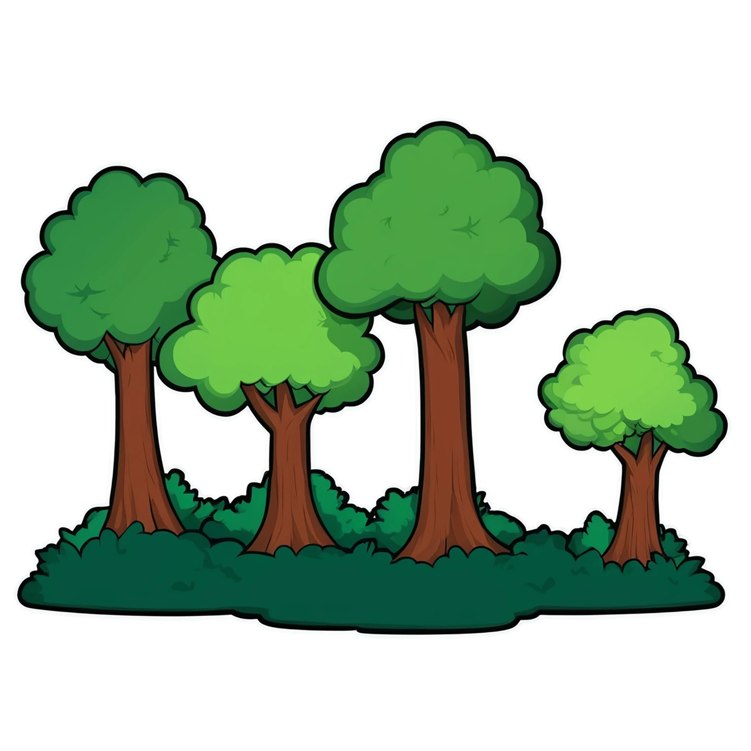 Forest cute sticker isolated on transparent background #17276