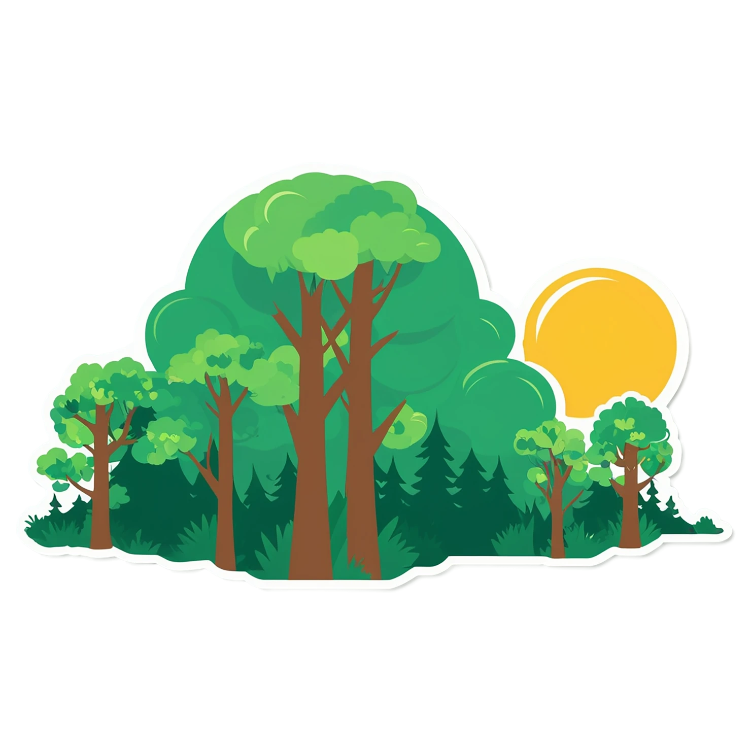 Forest cute sticker isolated on transparent background #17286