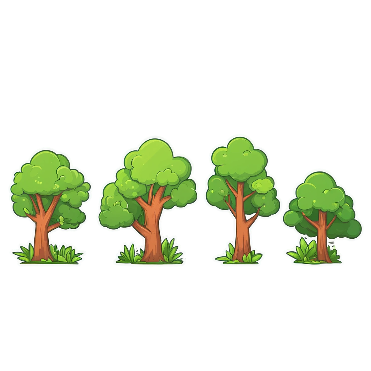 Forest cute sticker isolated on transparent background #17287