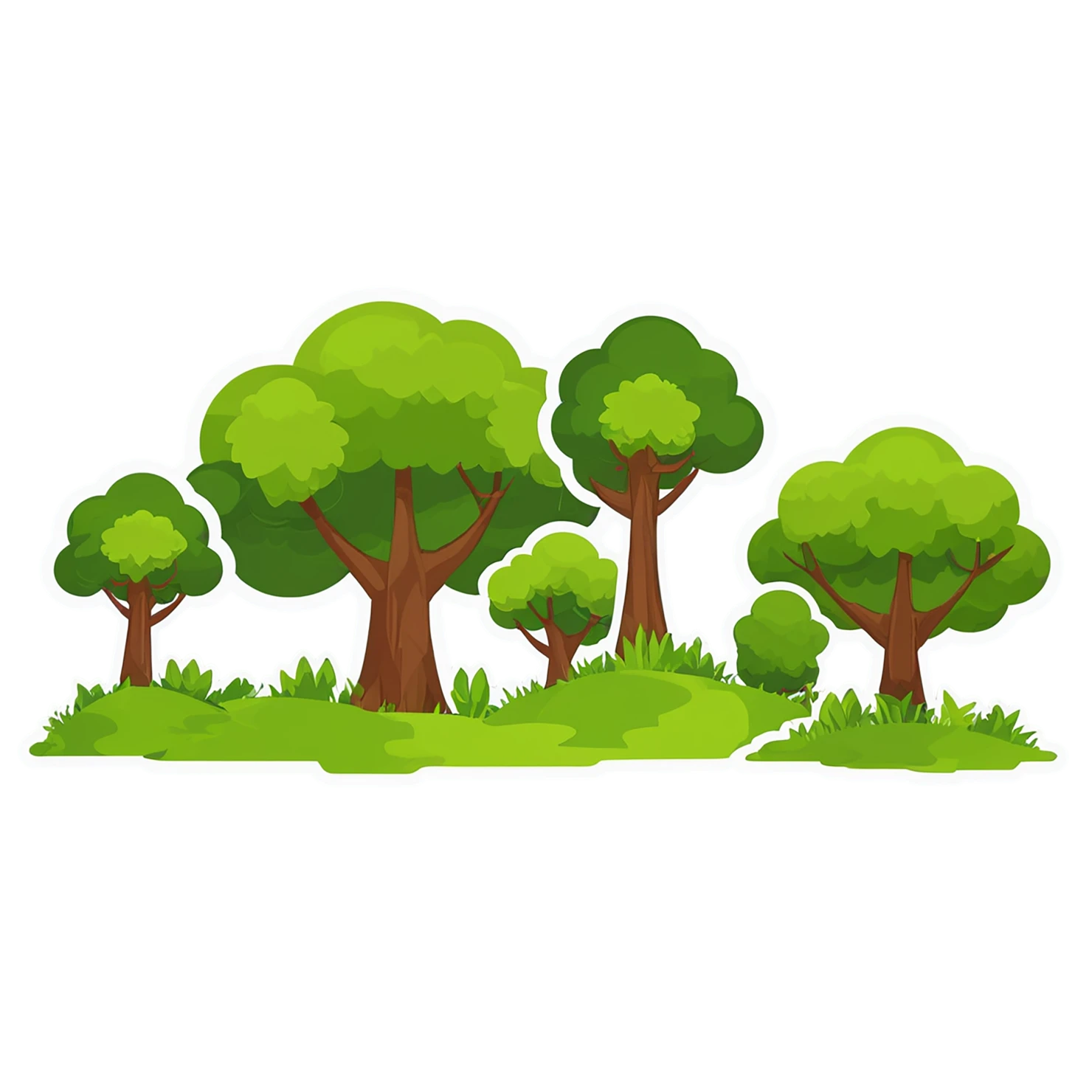 Forest cute sticker isolated on transparent background #17289
