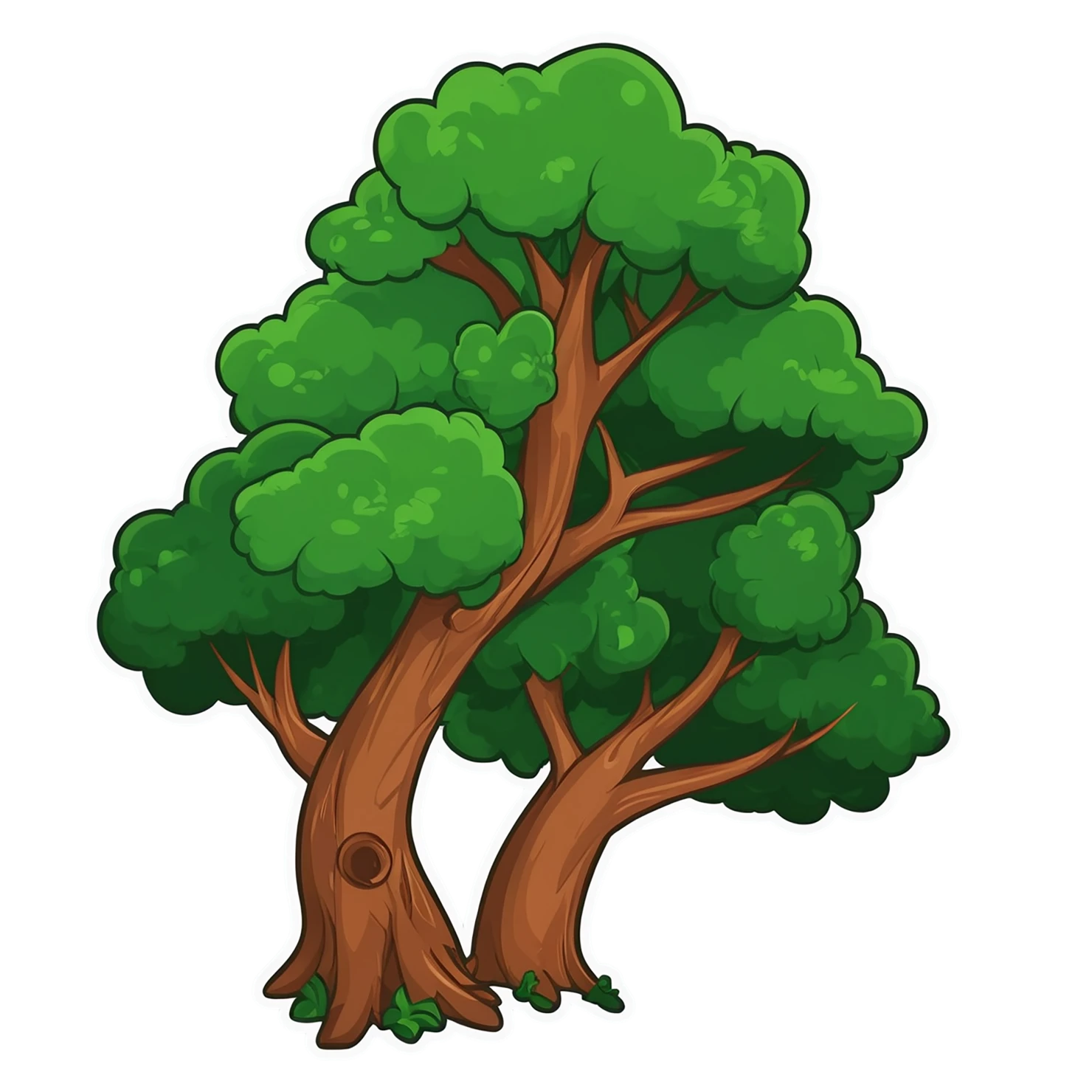Forest cute sticker isolated on transparent background #17290