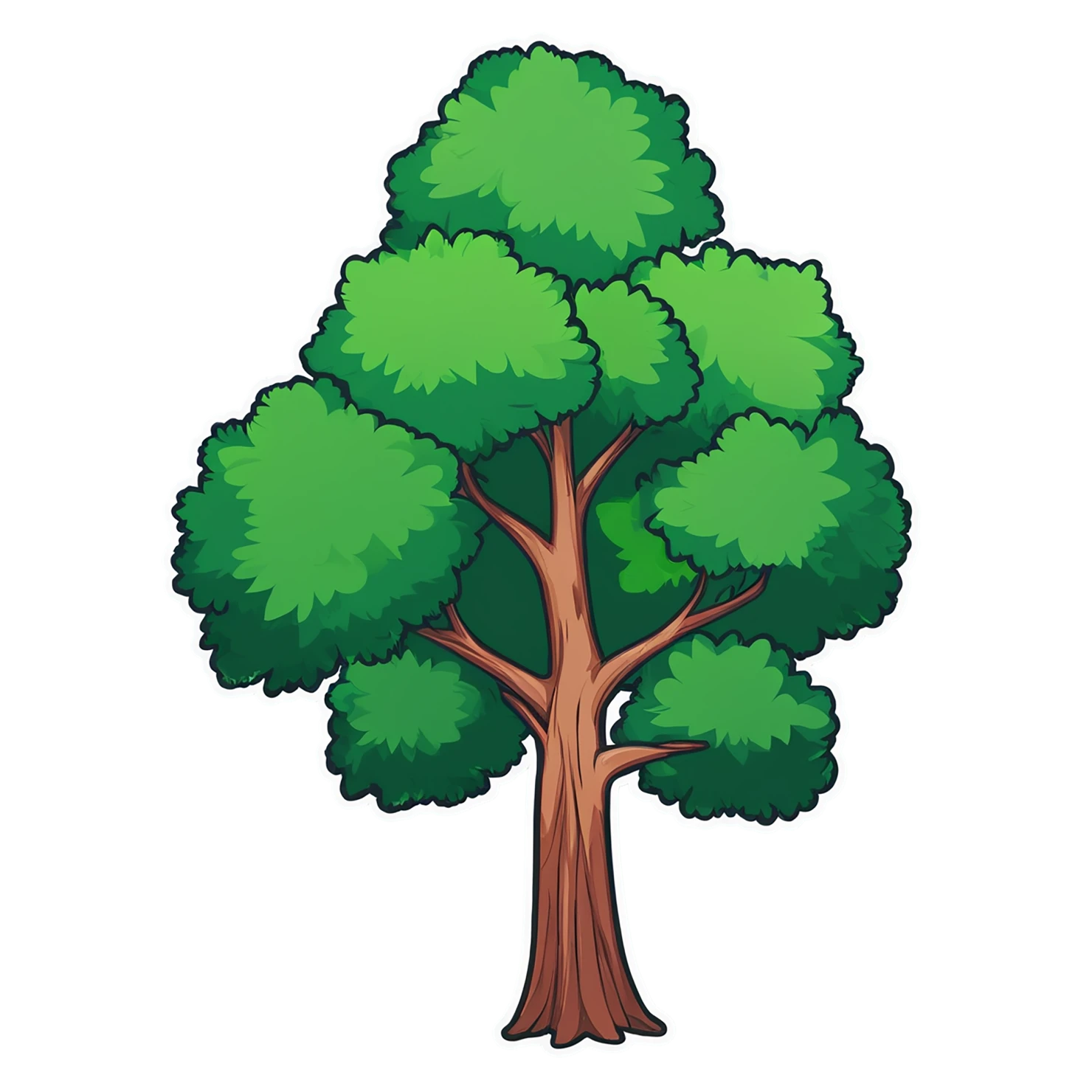 Forest cute sticker isolated on transparent background #17291