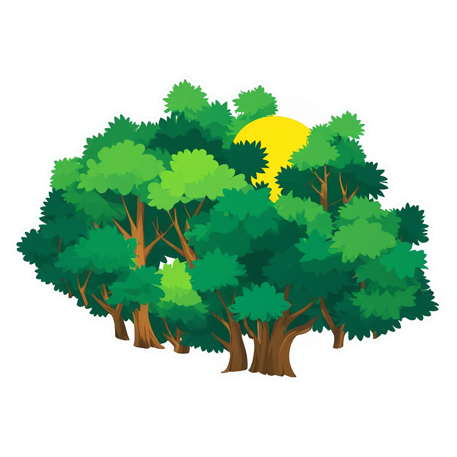 Forest cute sticker isolated on transparent background #17294
