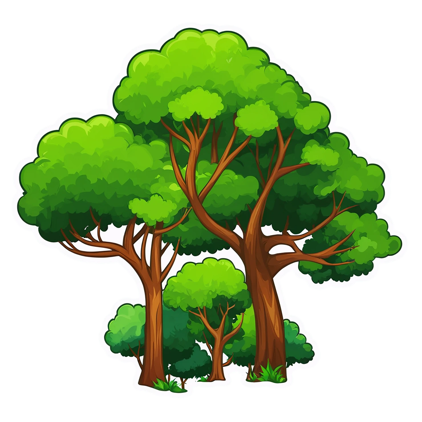 Forest cute sticker isolated on transparent background #17295