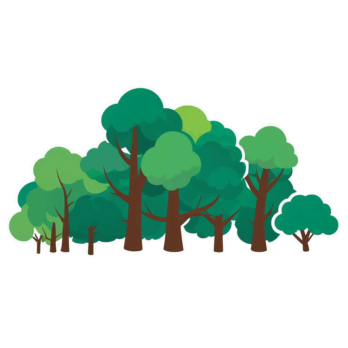 Forest cute sticker isolated on transparent background #17297