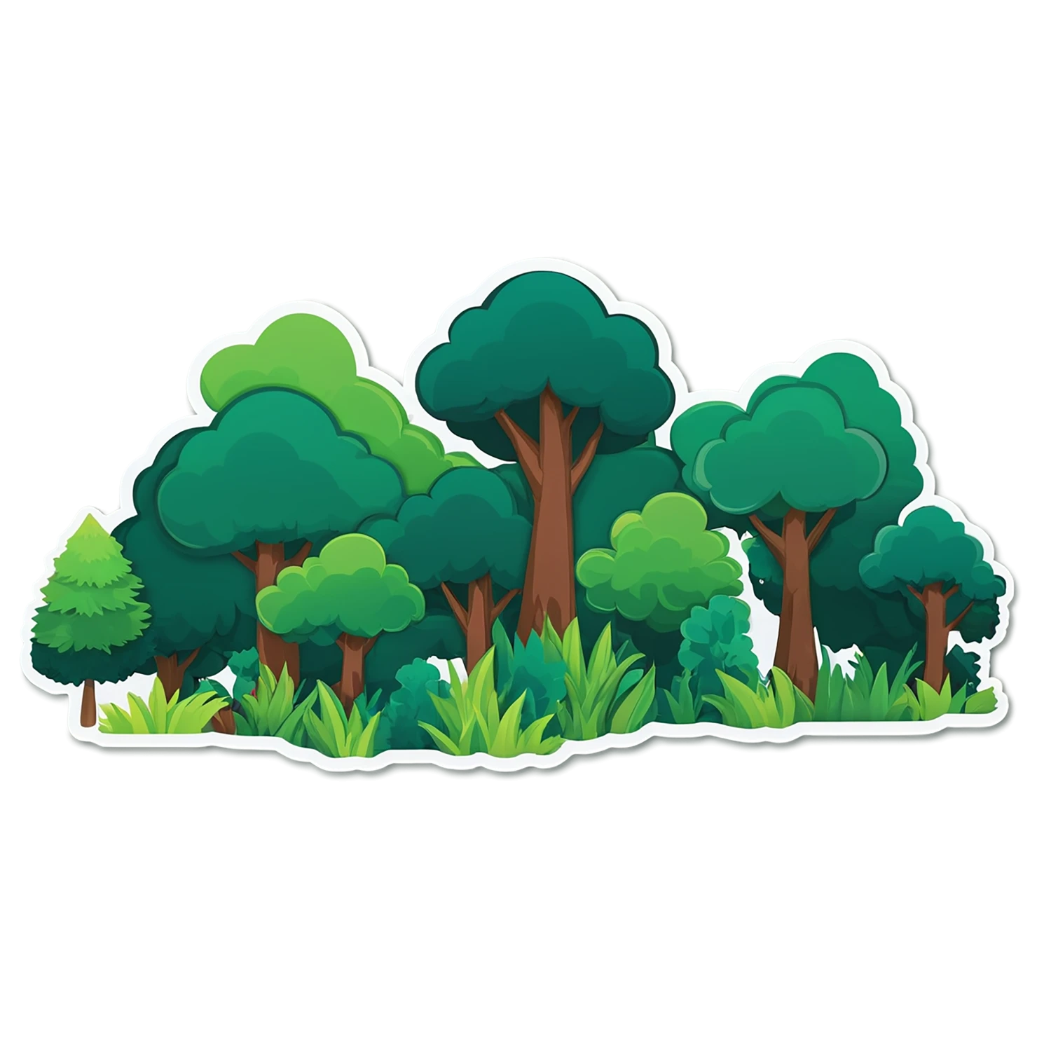 Forest cute sticker isolated on transparent background #17299