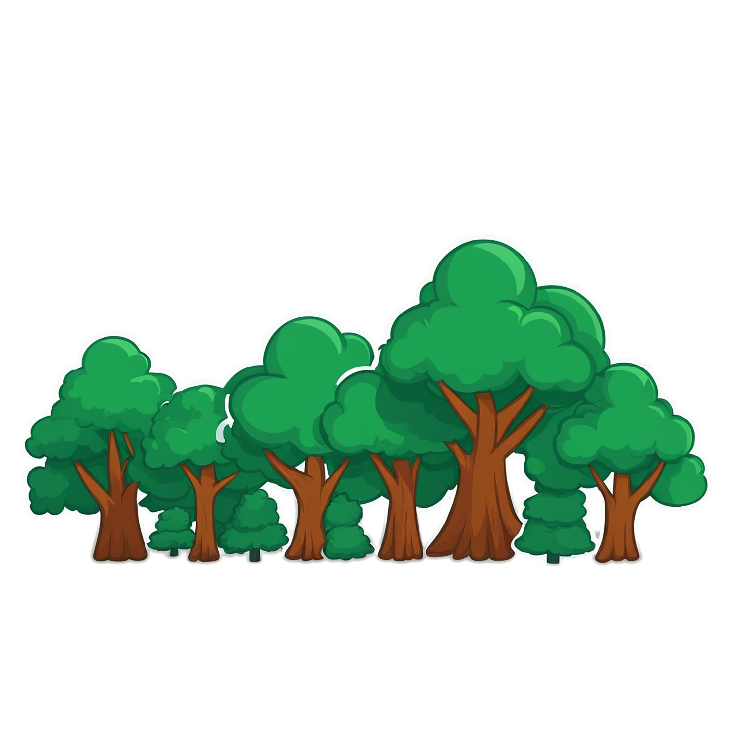 Forest cute sticker isolated on transparent background #17302